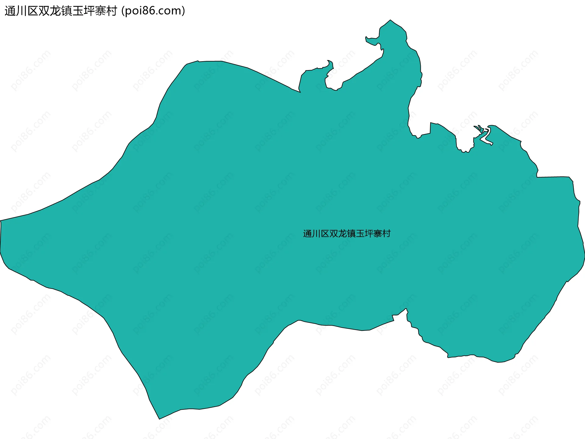 通川区双龙镇玉坪寨村边界地图