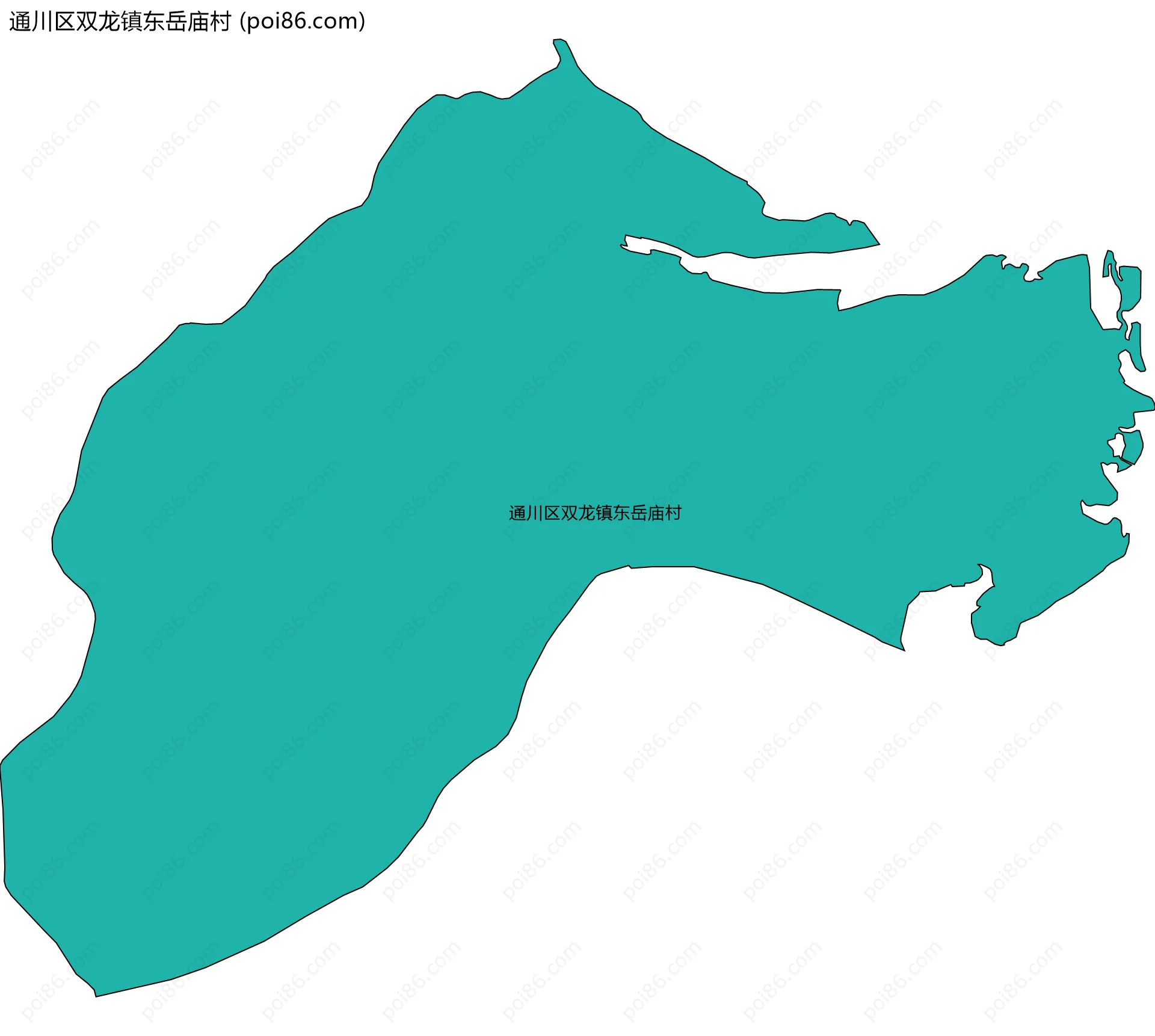 通川区双龙镇东岳庙村边界地图