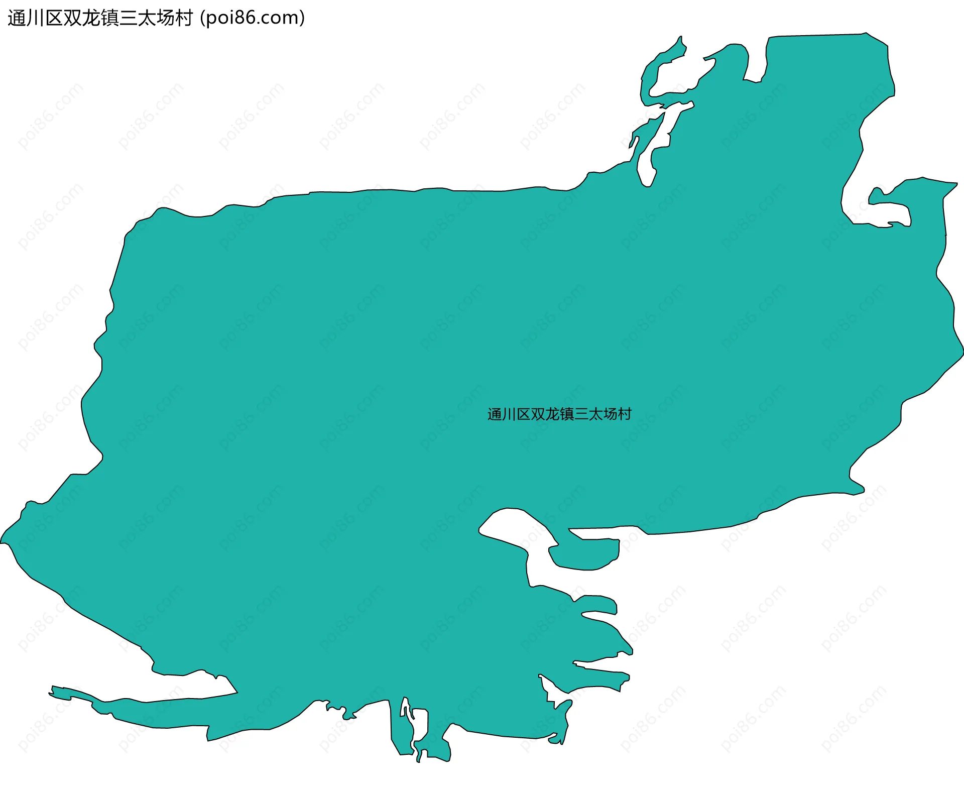 通川区双龙镇三太场村边界地图