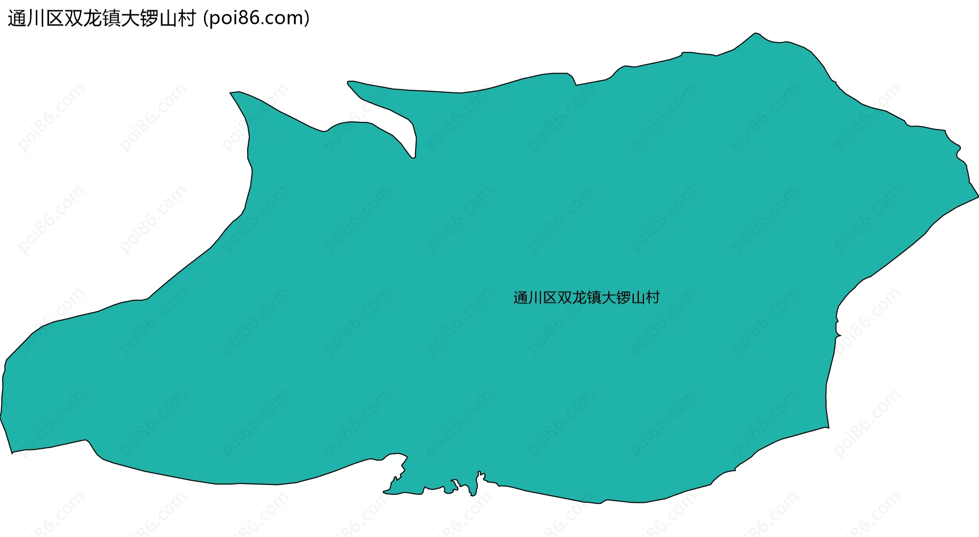 通川区双龙镇大锣山村边界地图