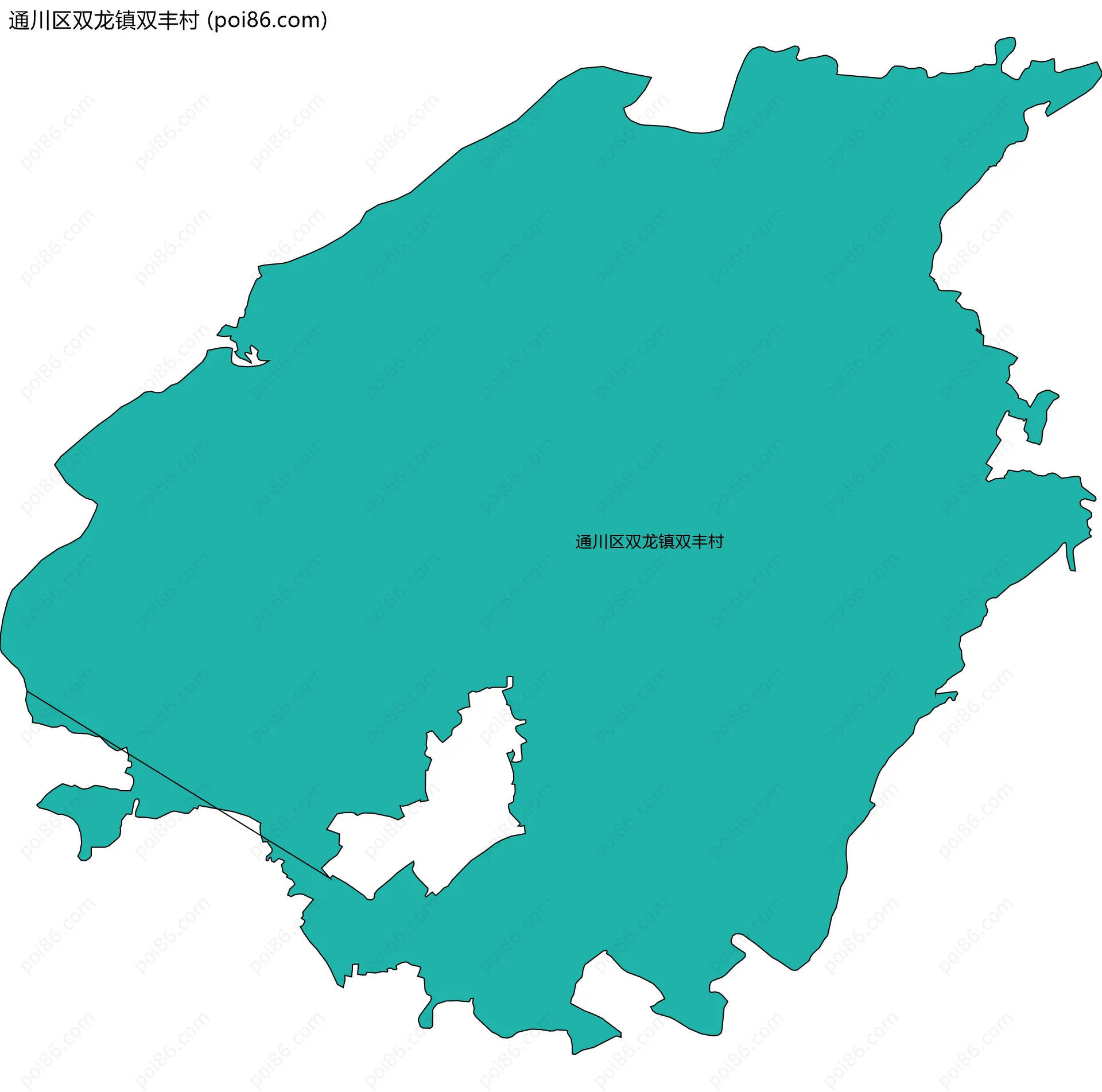 通川区双龙镇双丰村边界地图