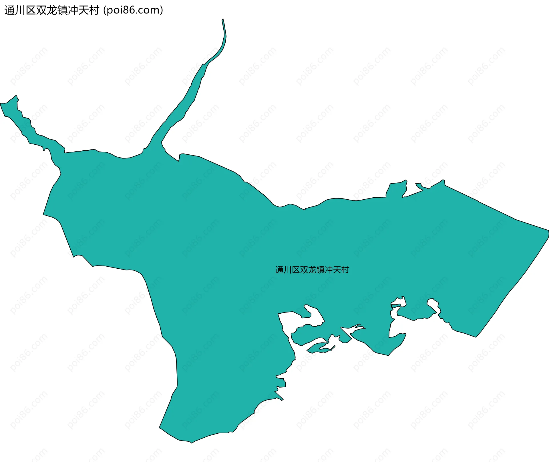 通川区双龙镇冲天村边界地图