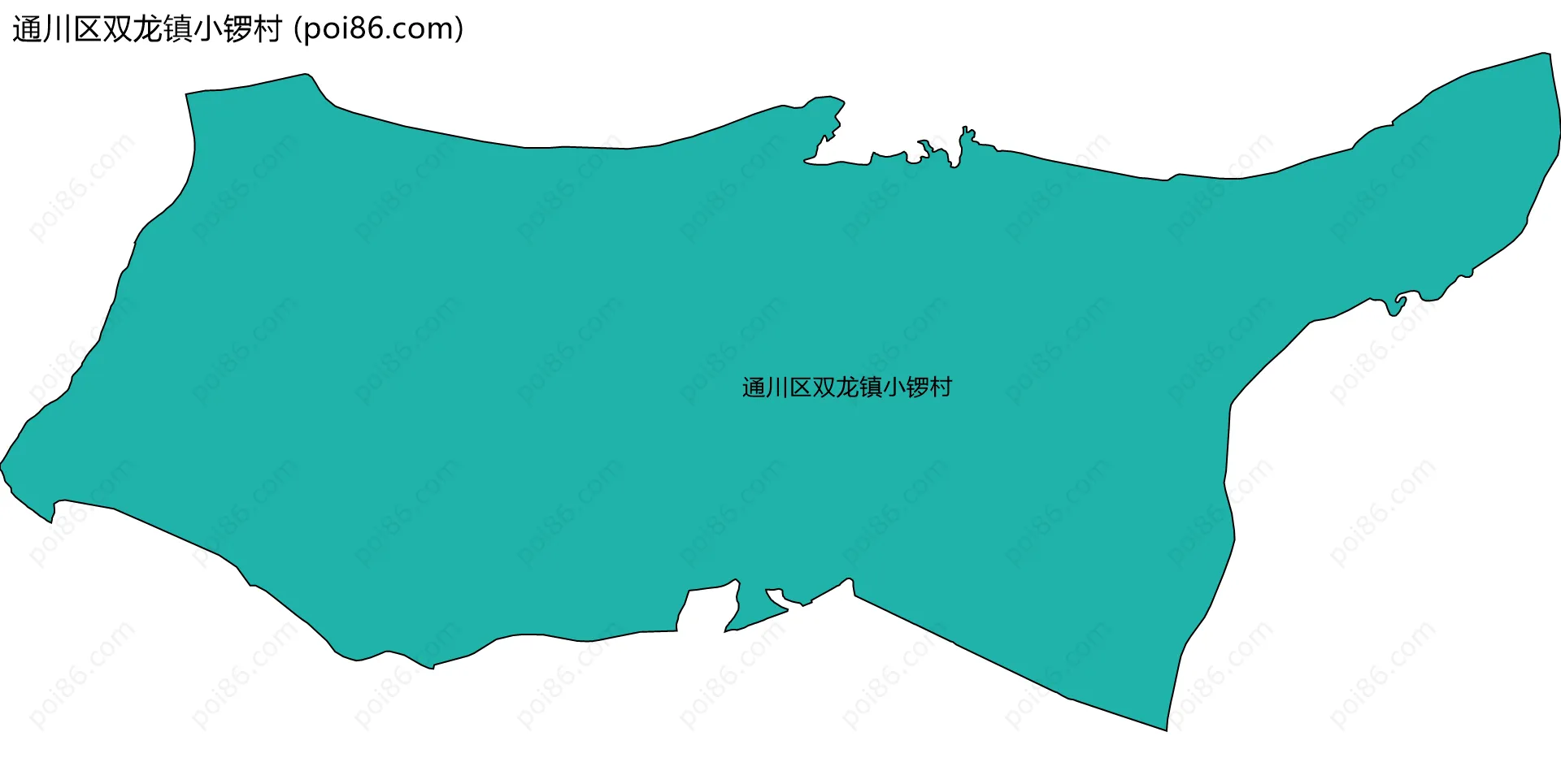 通川区双龙镇小锣村边界地图