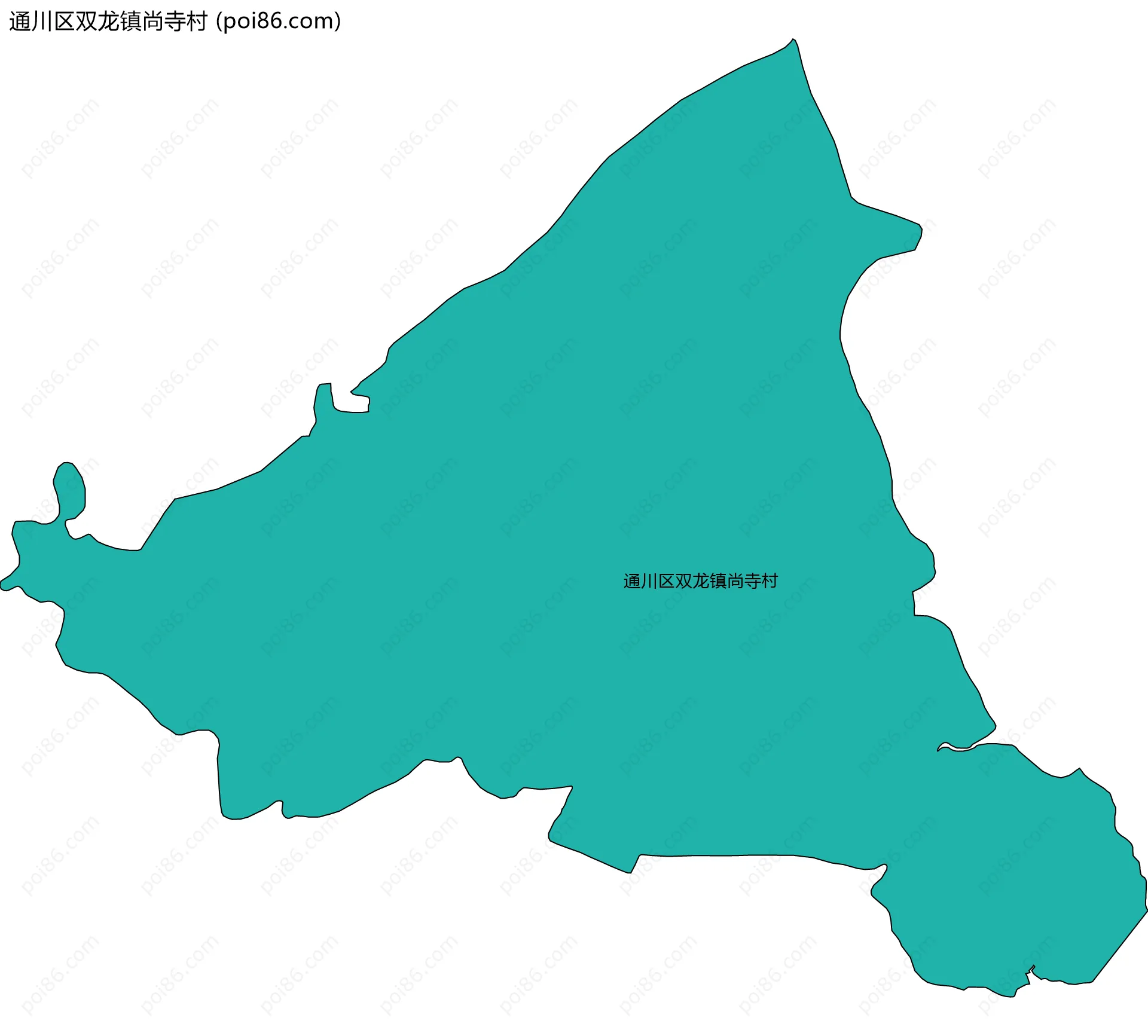 通川区双龙镇尚寺村边界地图