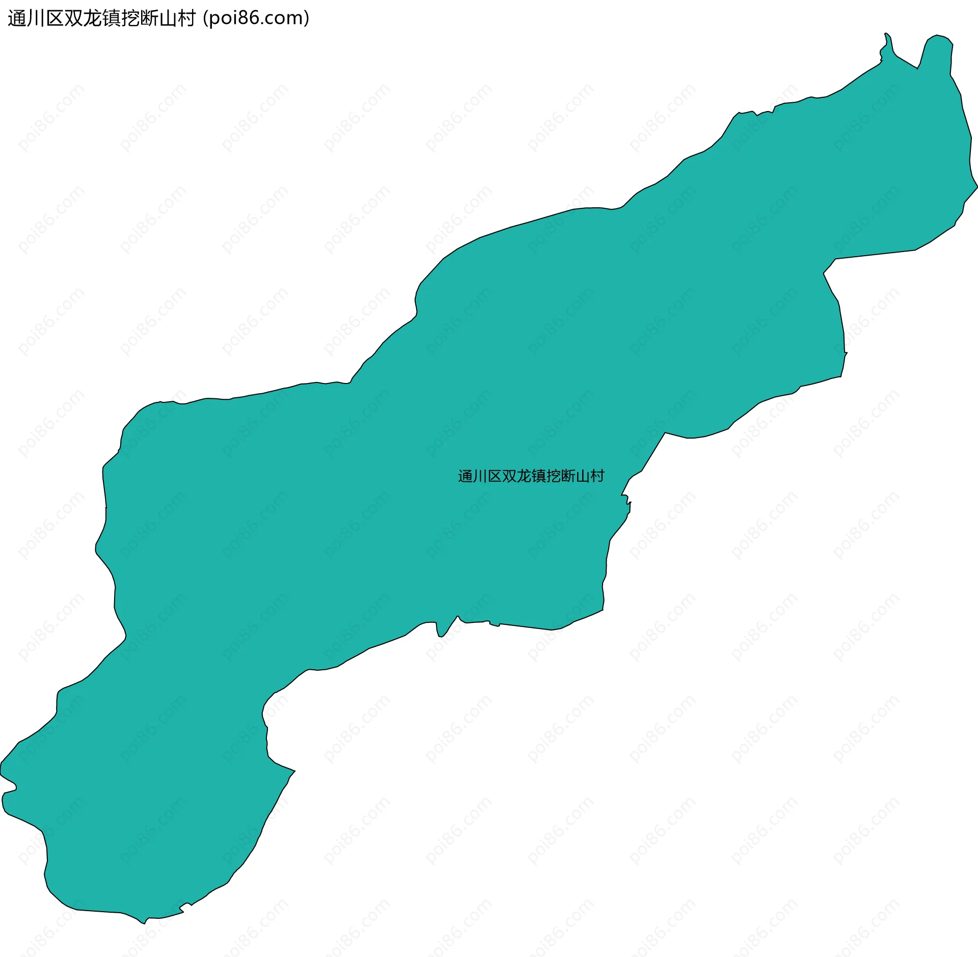 通川区双龙镇挖断山村边界地图