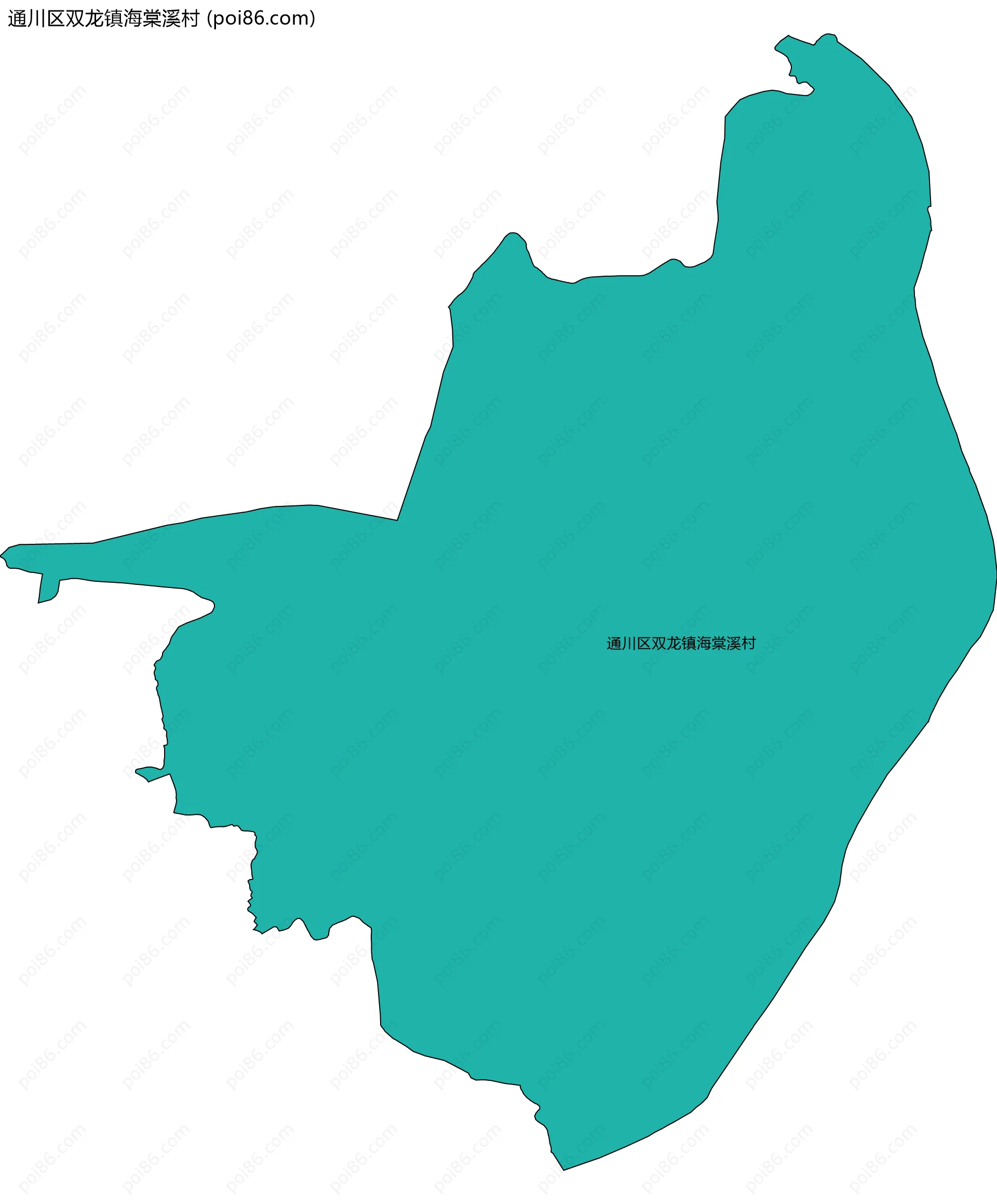 通川区双龙镇海棠溪村边界地图