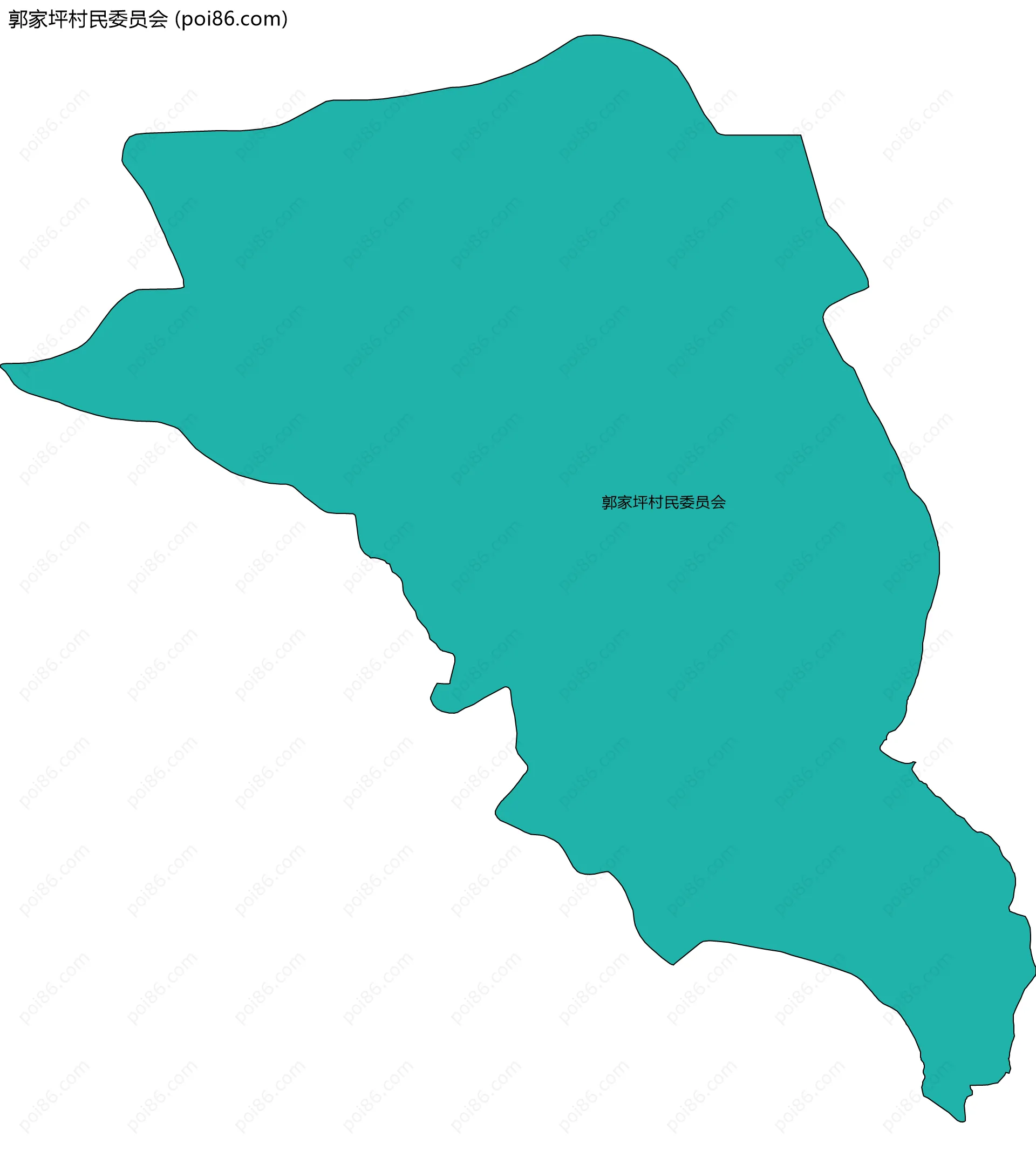 郭家坪村民委员会边界地图