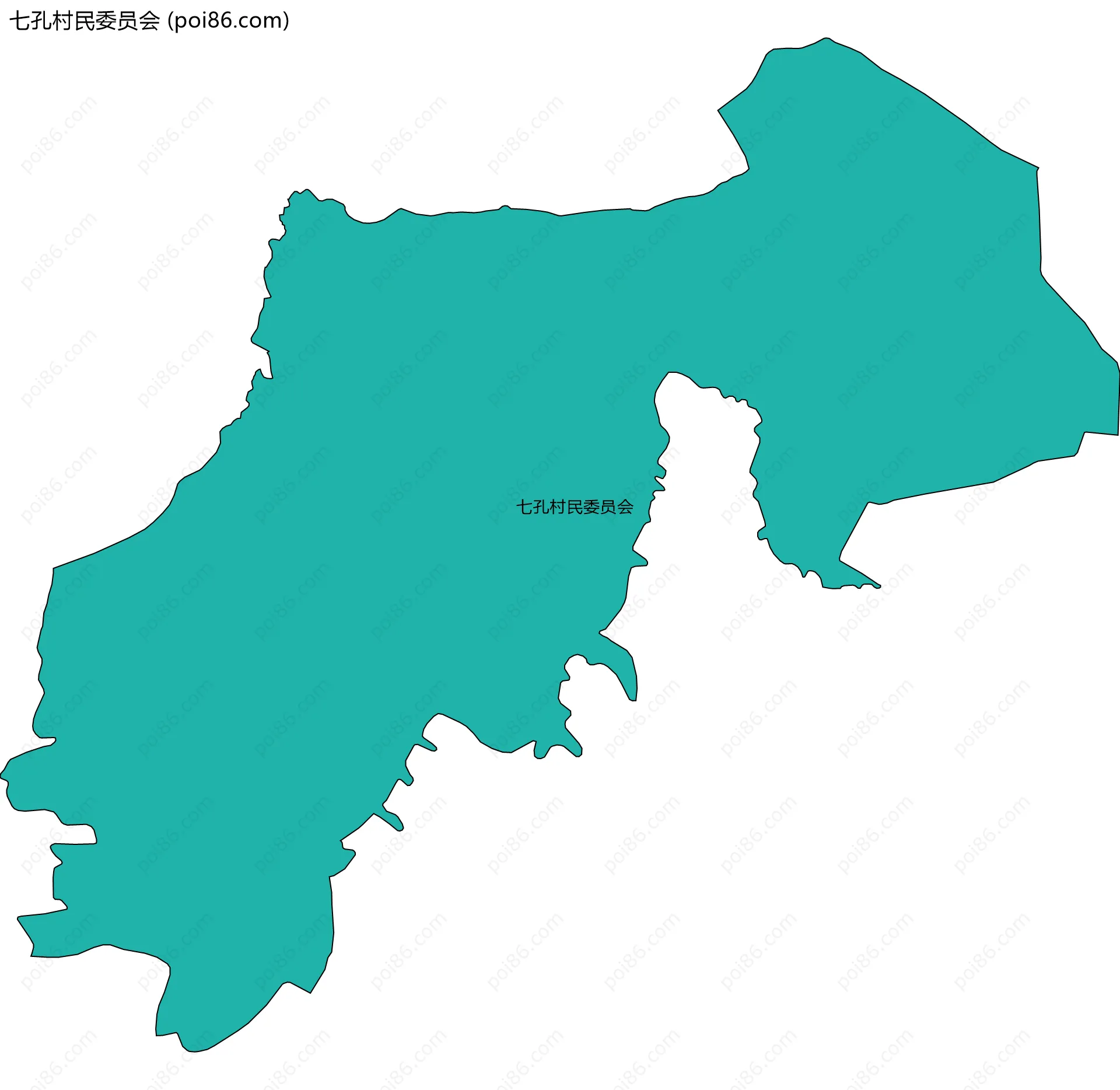 七孔村民委员会边界地图