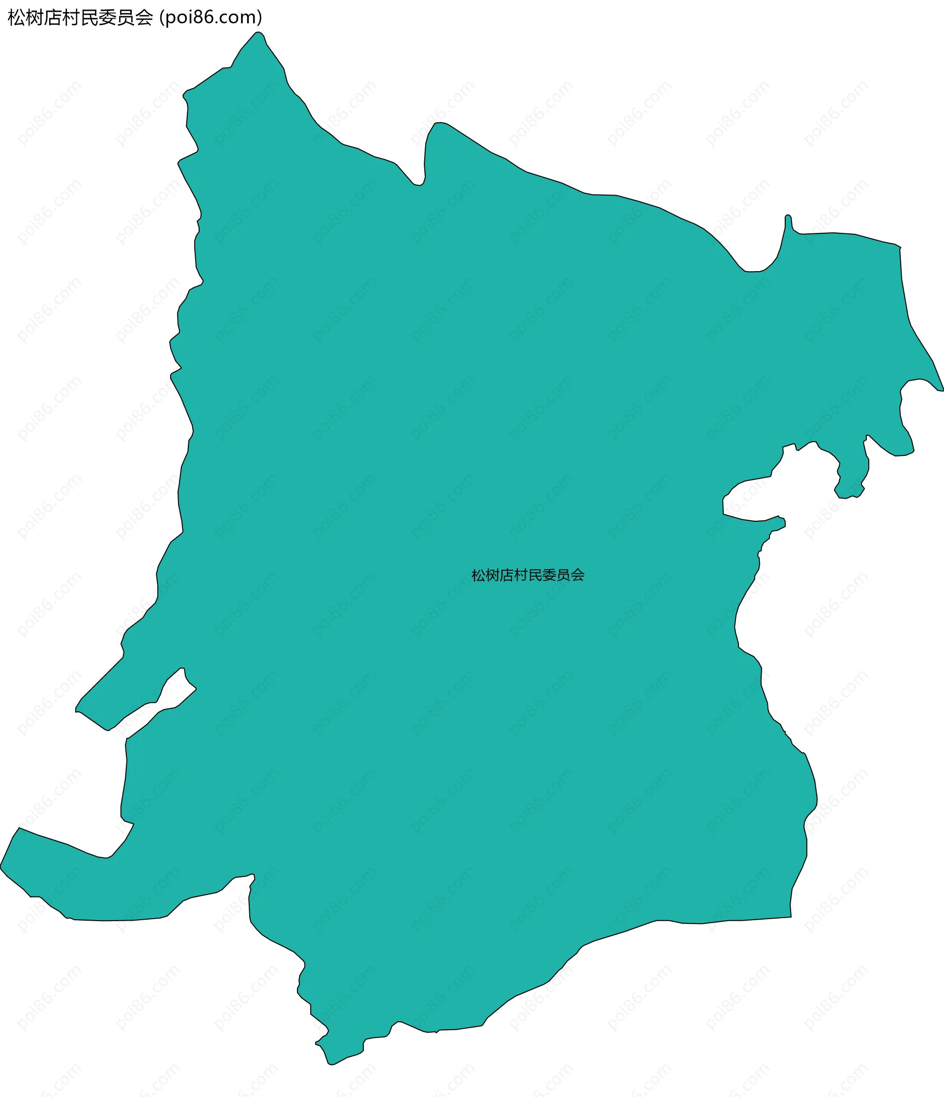 松树店村民委员会边界地图