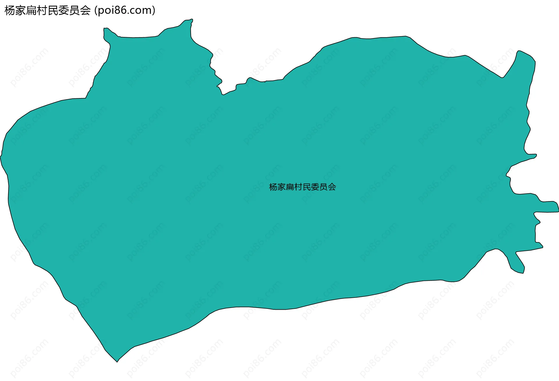 杨家扁村民委员会边界地图