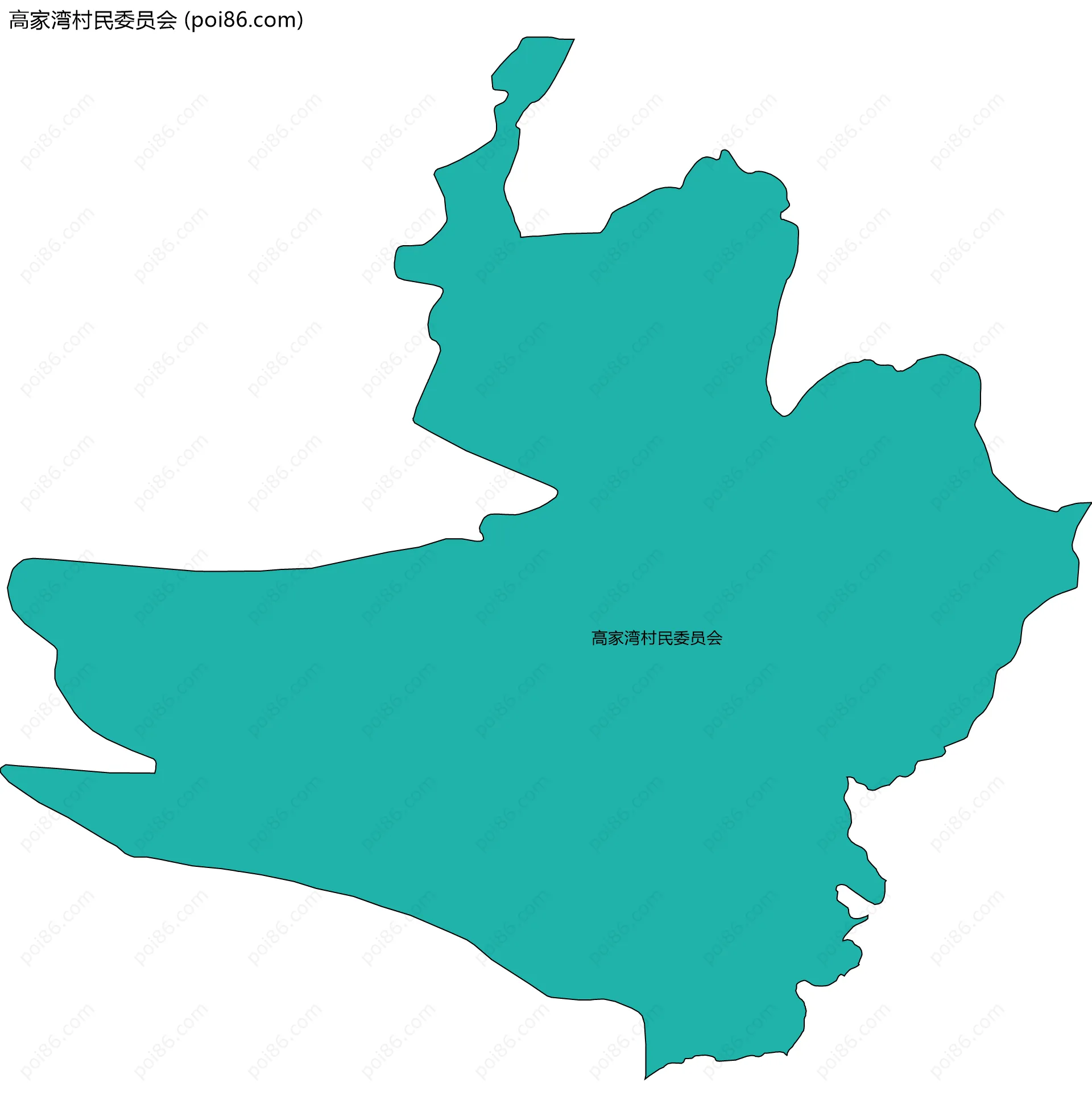 高家湾村民委员会边界地图