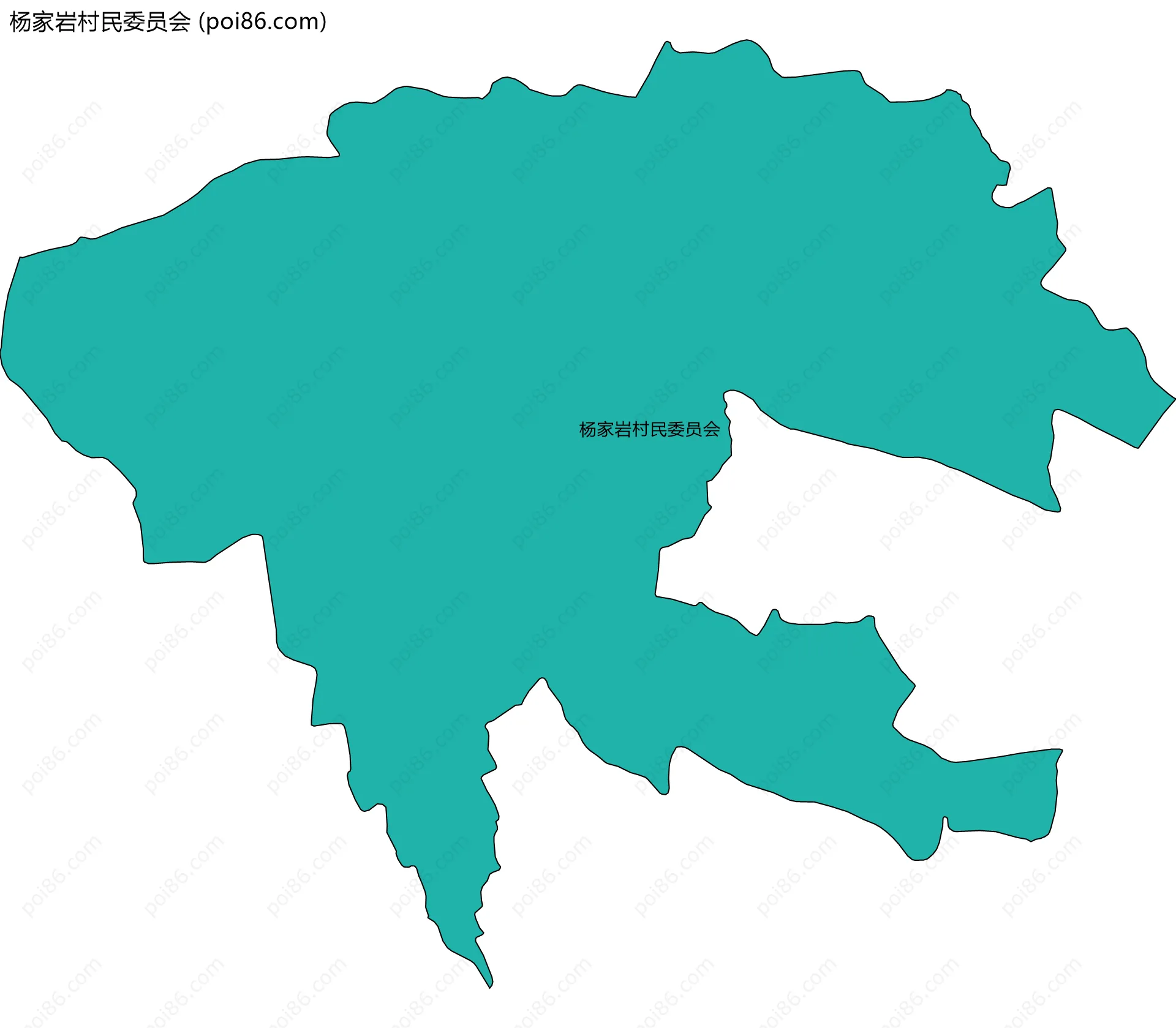 杨家岩村民委员会边界地图