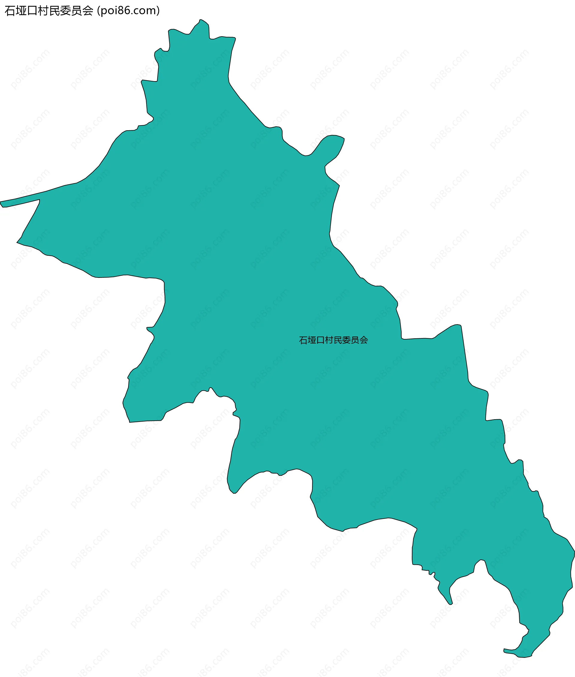 石垭口村民委员会边界地图