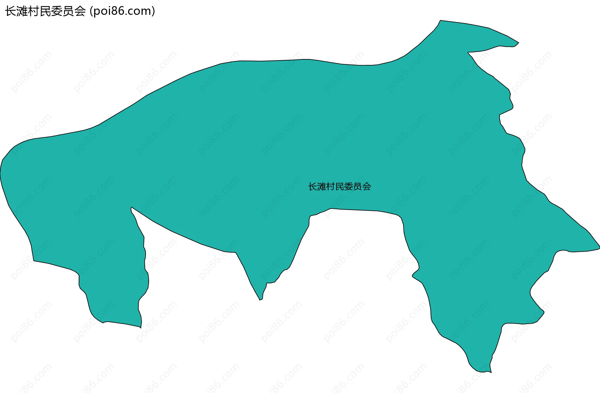 长滩村民委员会边界地图
