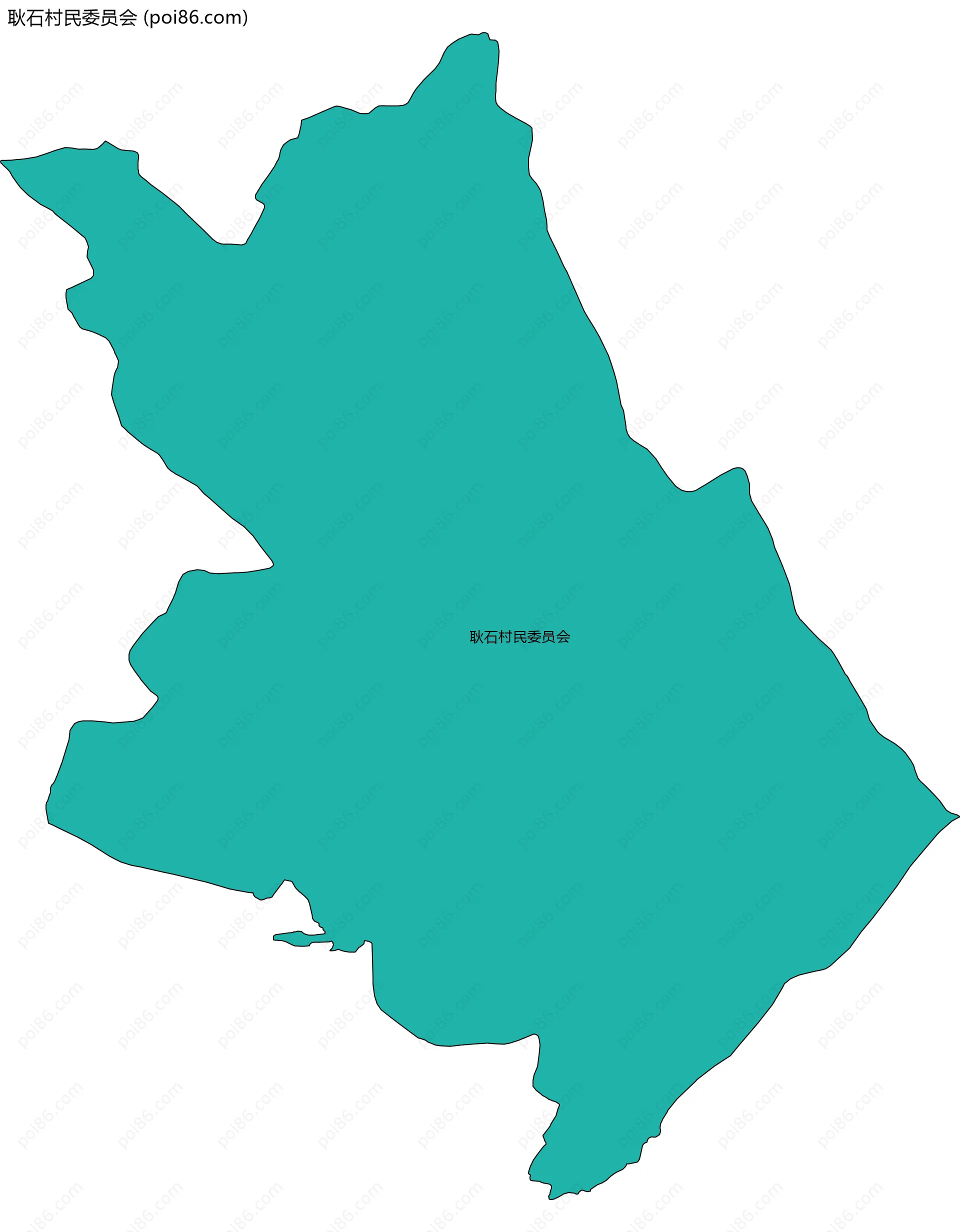 耿石村民委员会边界地图