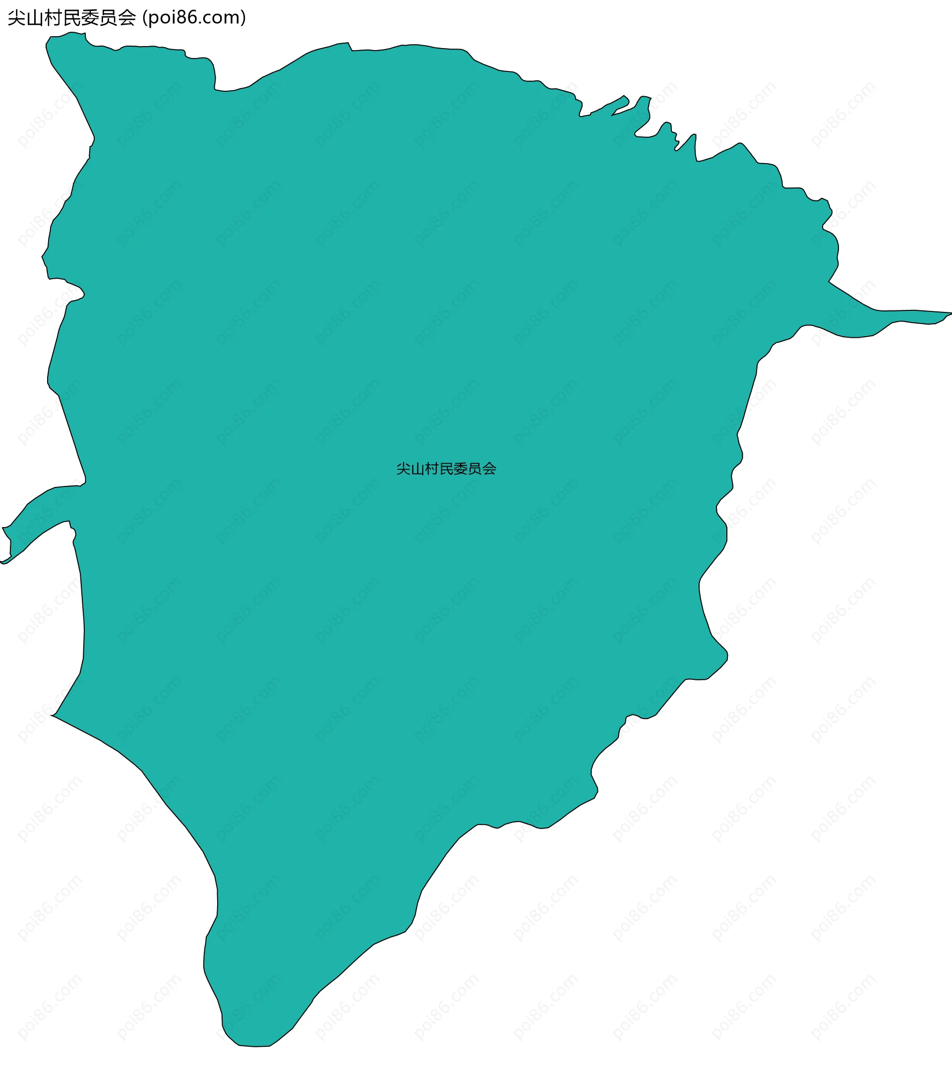 尖山村民委员会边界地图