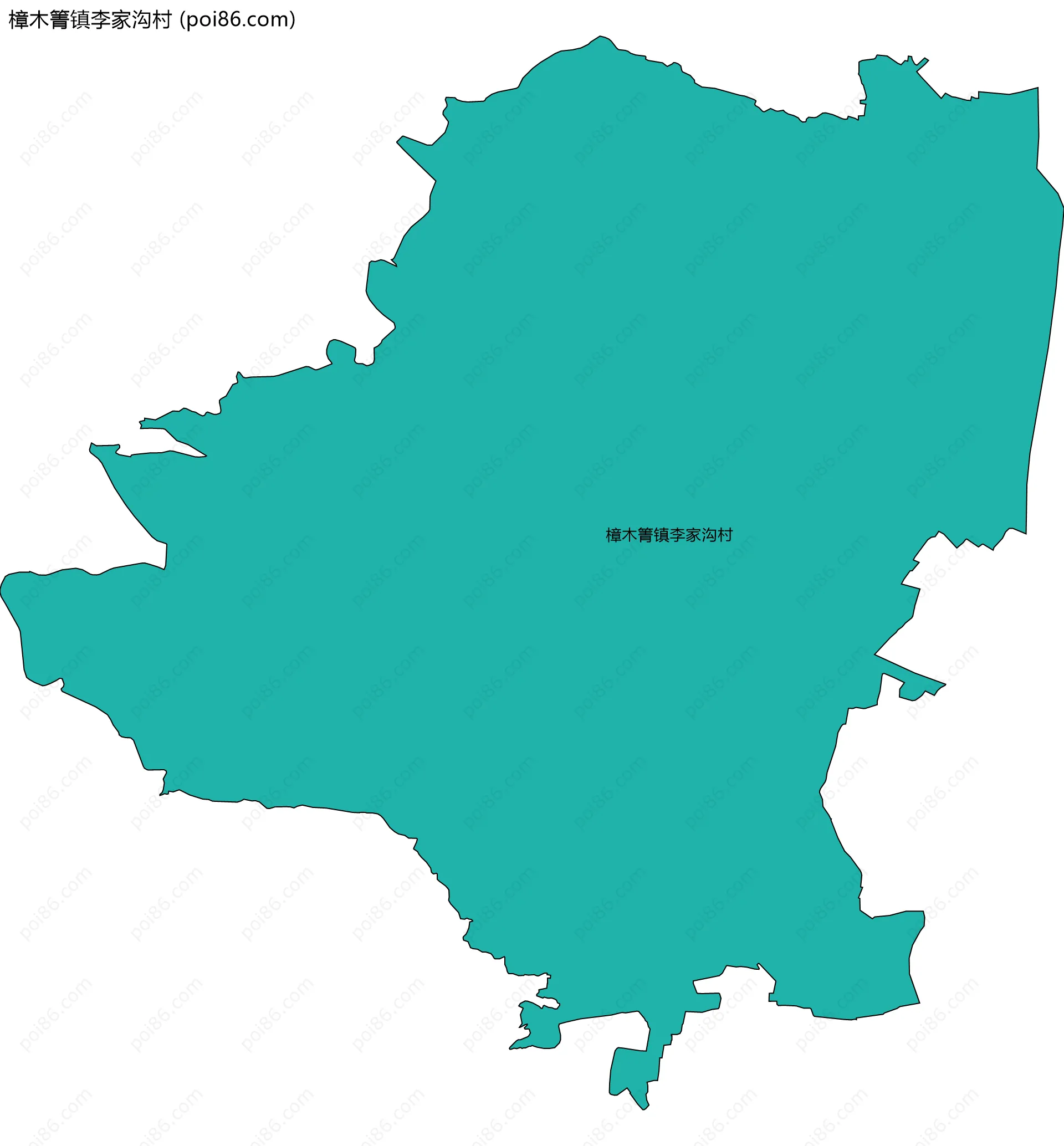 樟木箐镇李家沟村边界地图