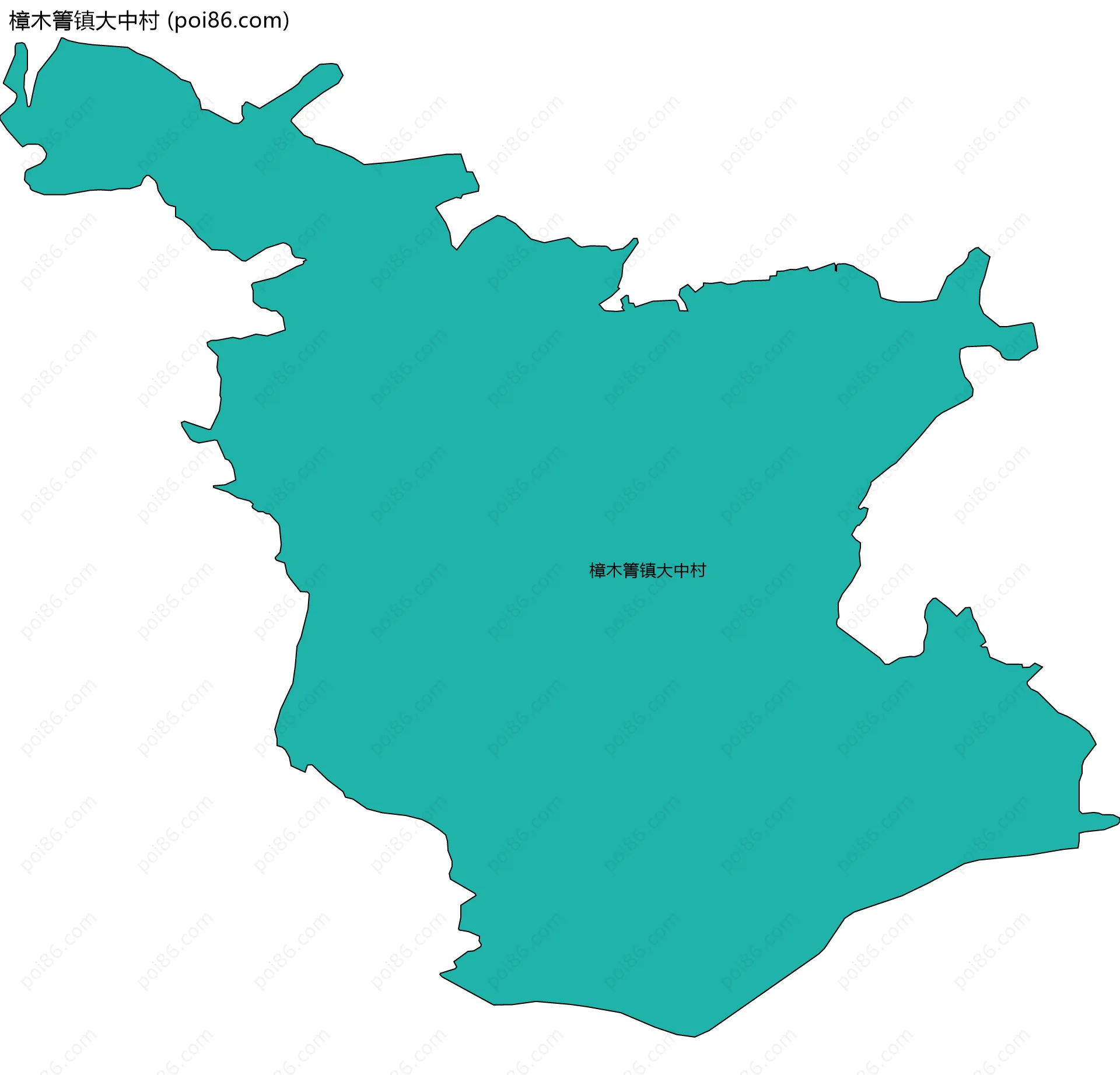 樟木箐镇大中村边界地图