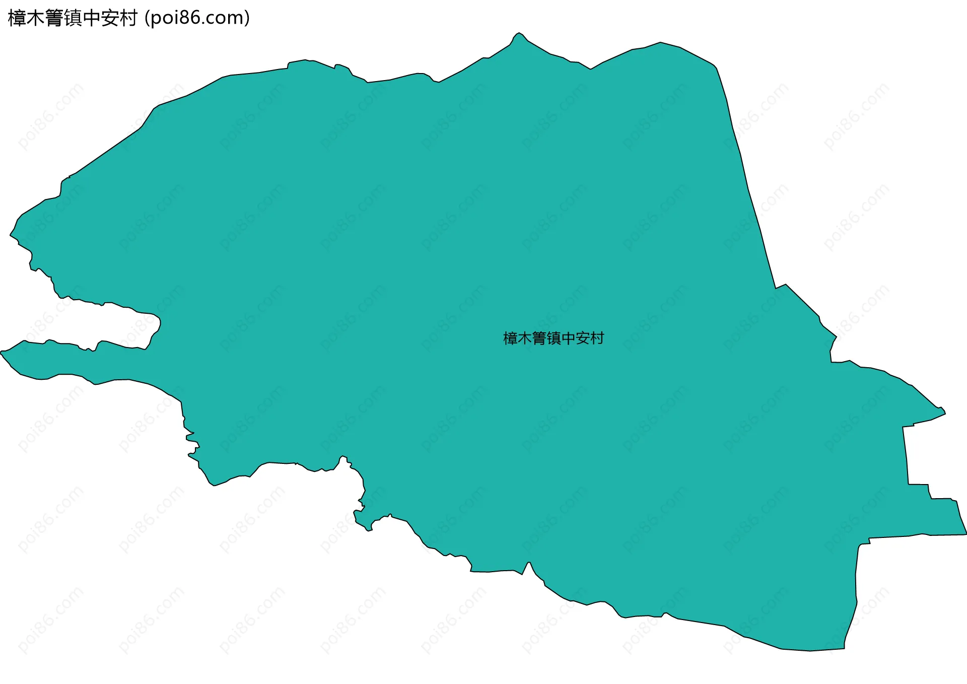 樟木箐镇中安村边界地图