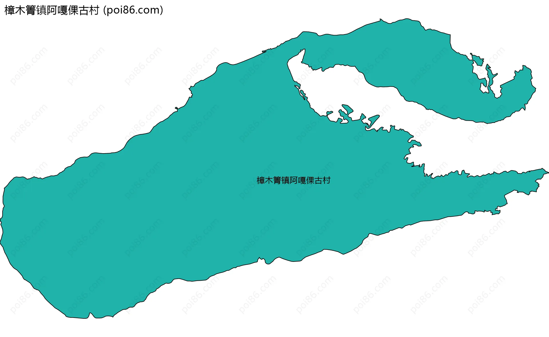 樟木箐镇阿嘎倮古村边界地图