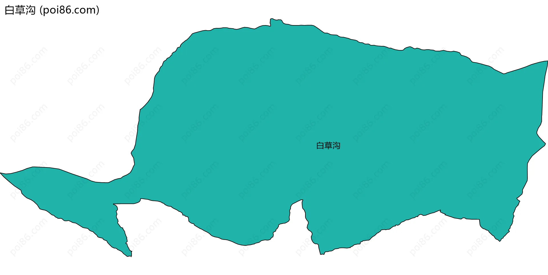 白草沟边界地图