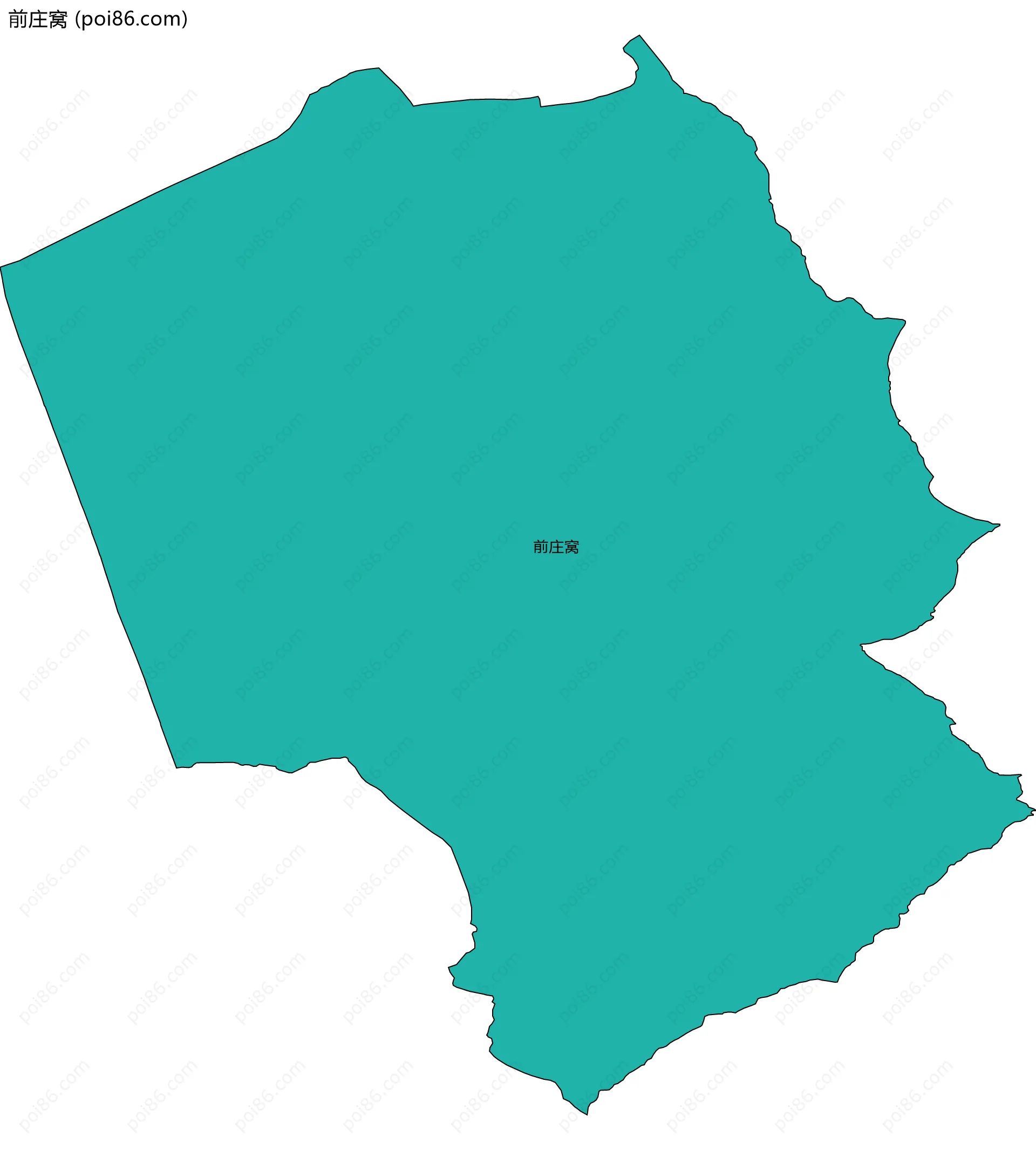 前庄窝边界地图