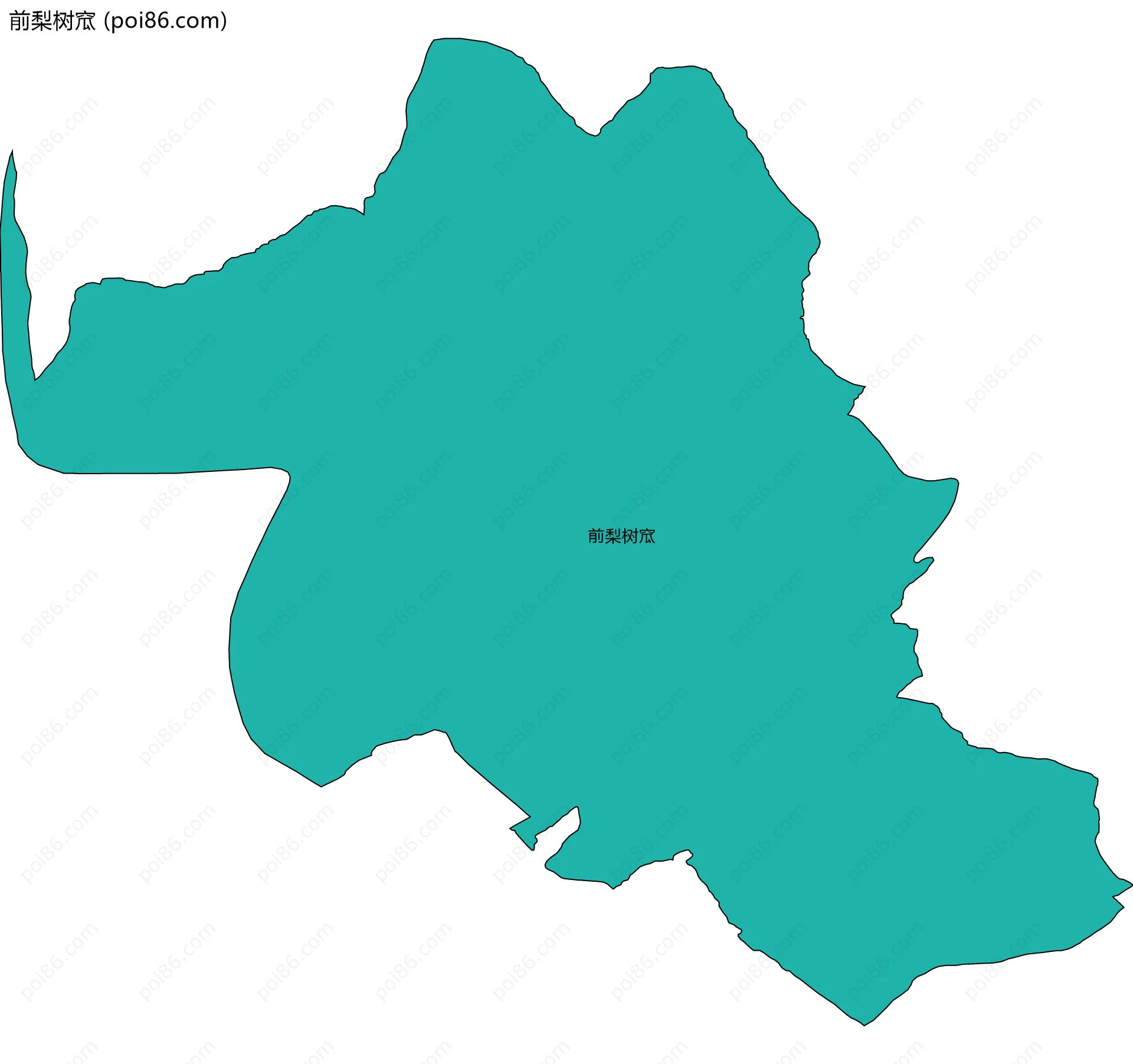 前梨树窊边界地图