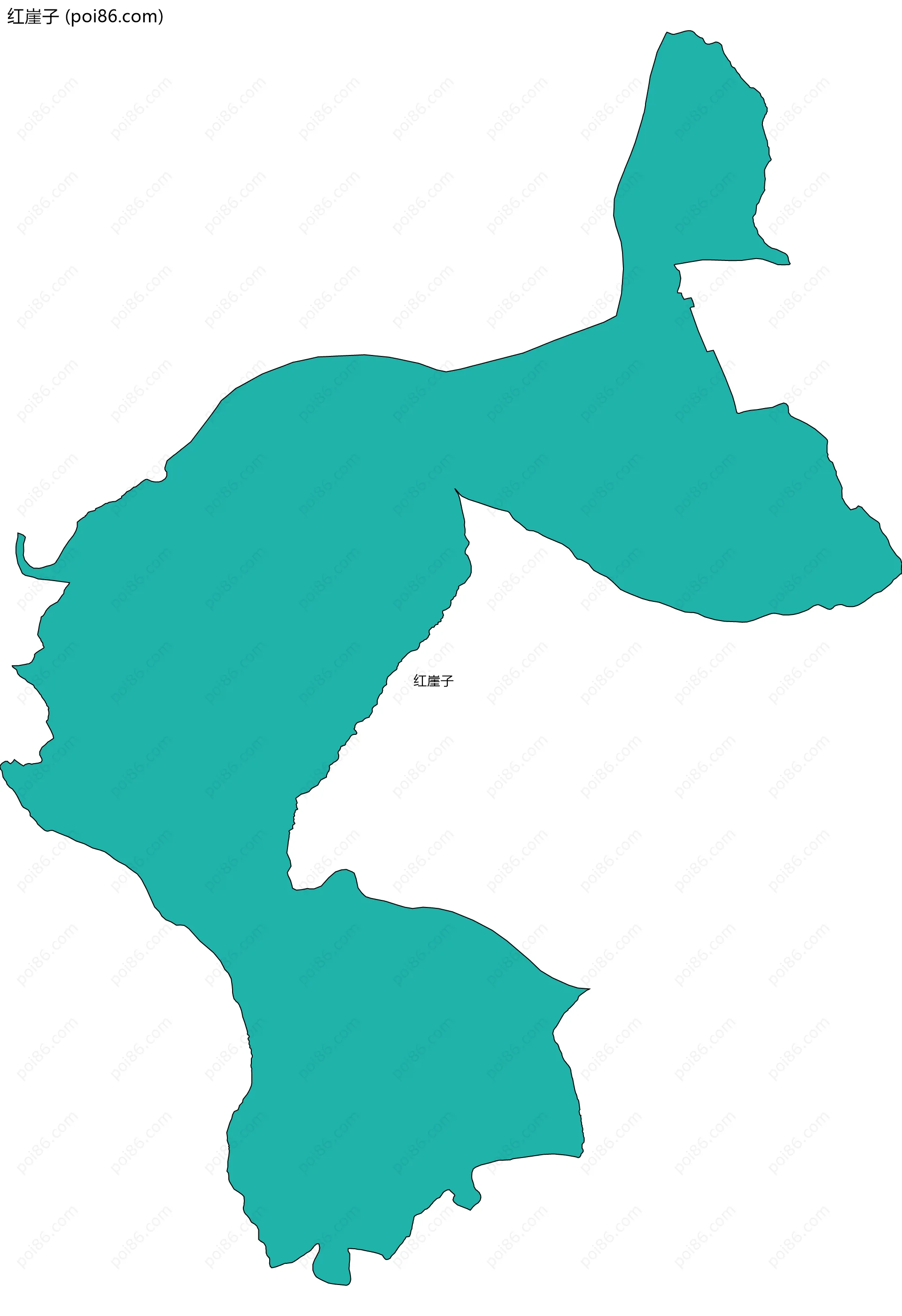 红崖子边界地图