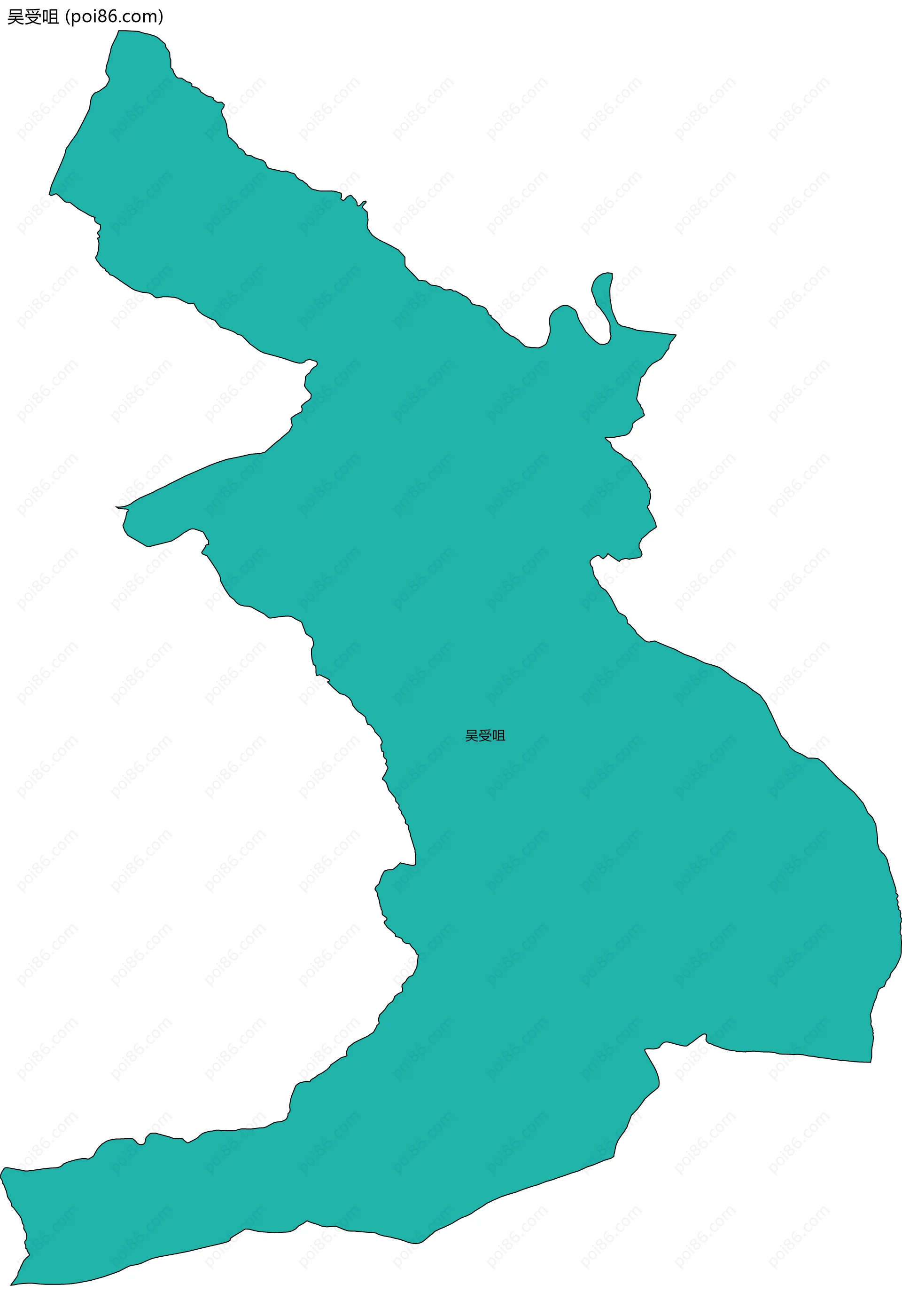 吴受咀边界地图