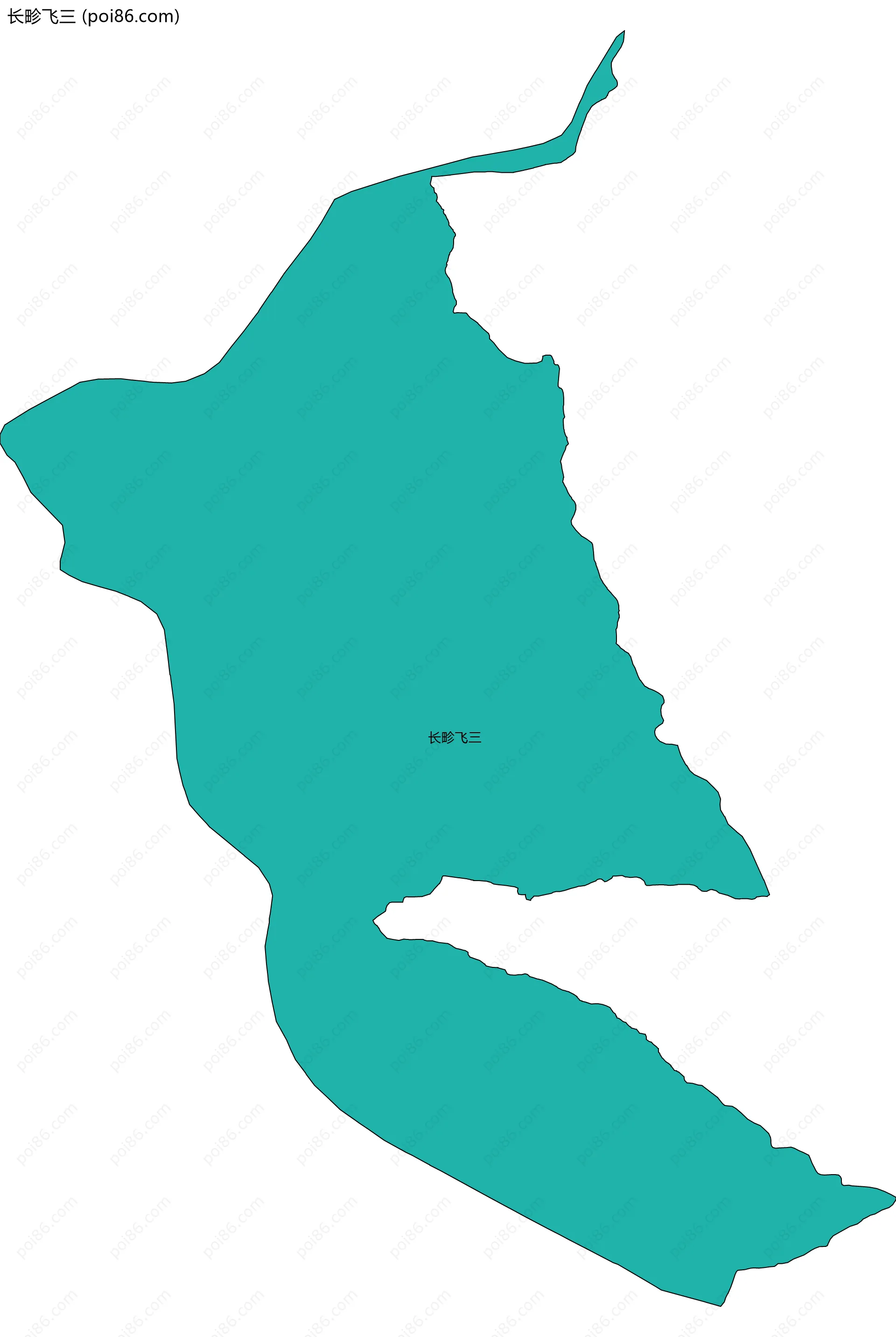 长畛飞三边界地图