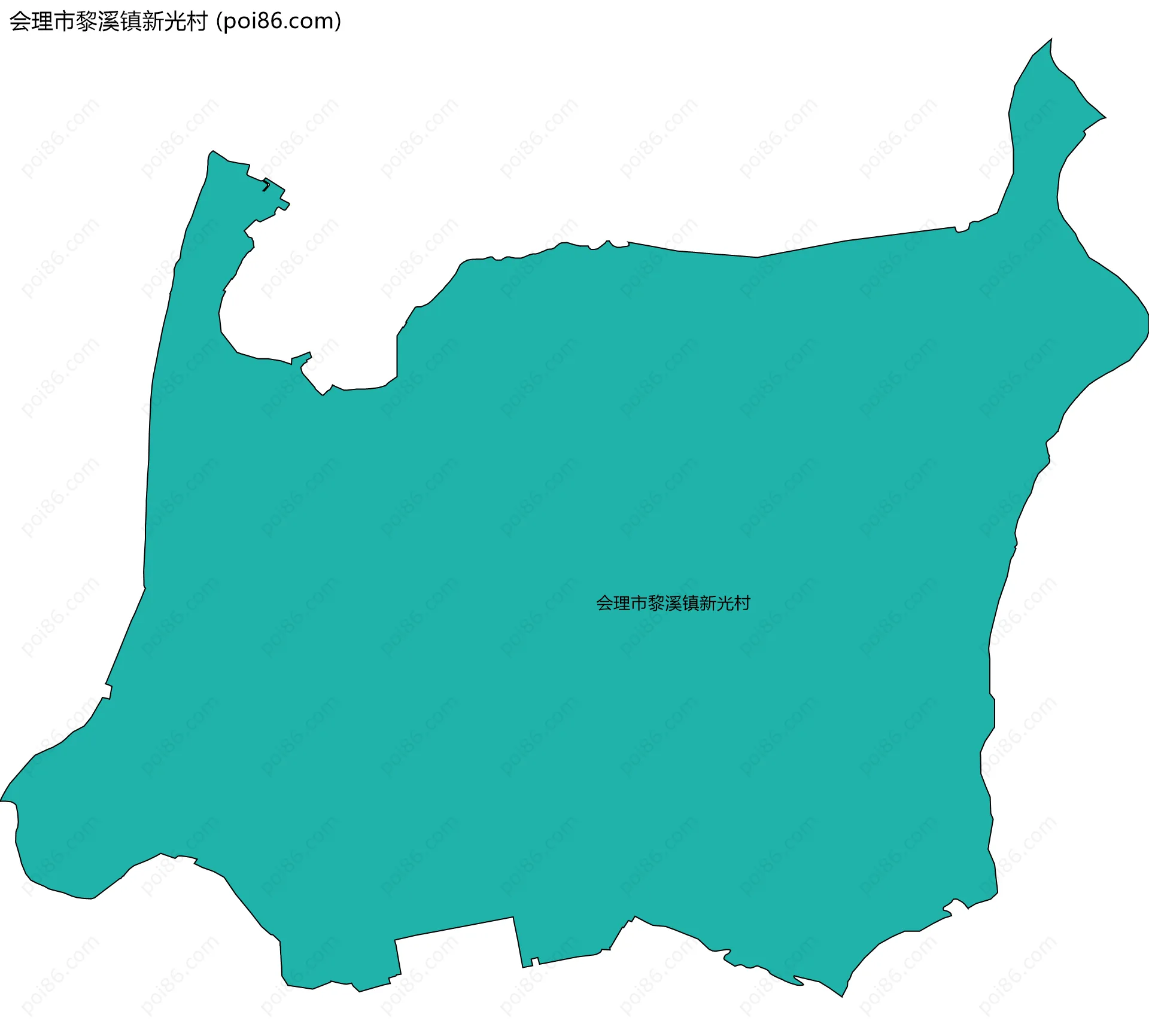 会理市黎溪镇新光村边界地图