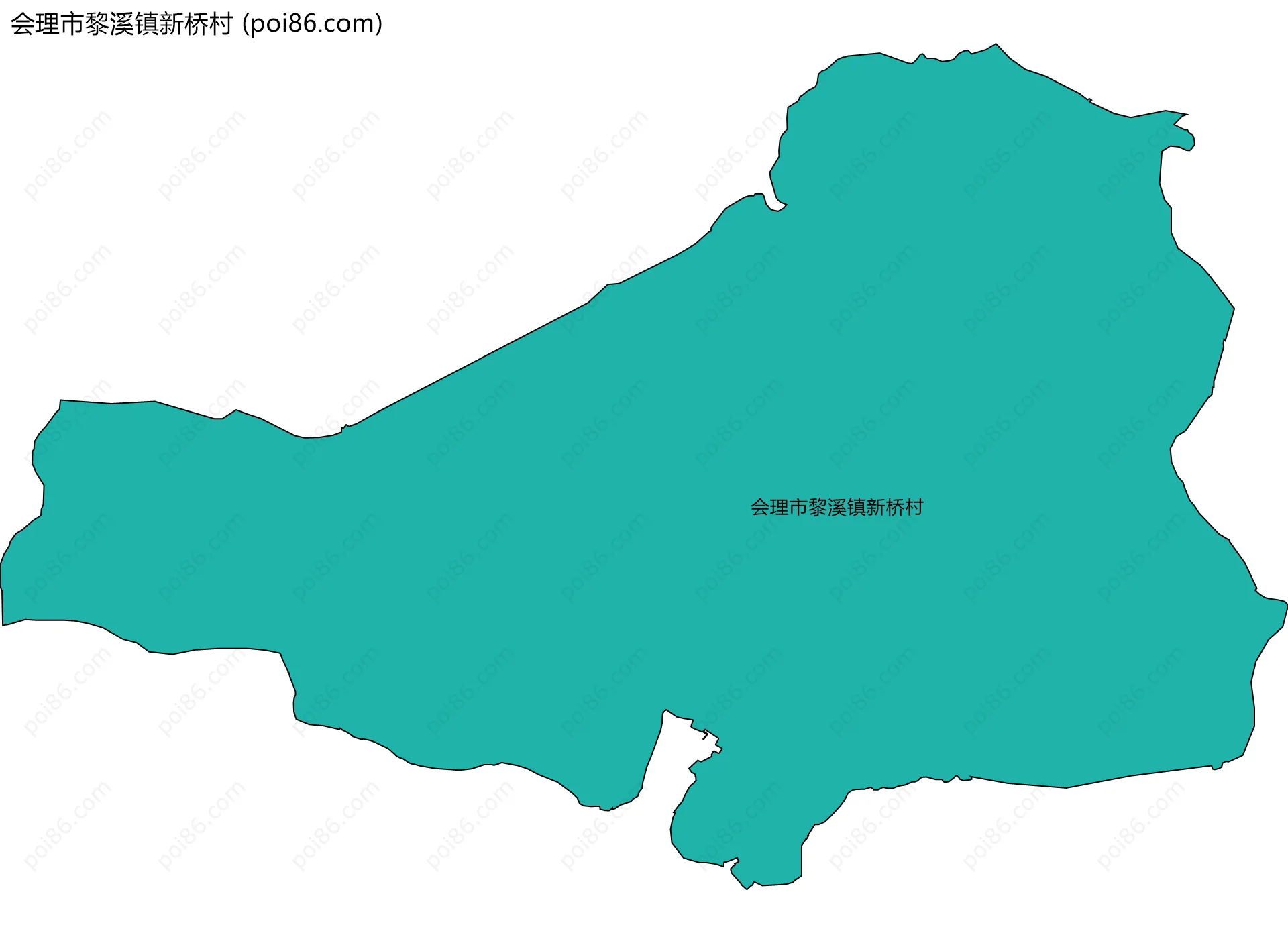 会理市黎溪镇新桥村边界地图