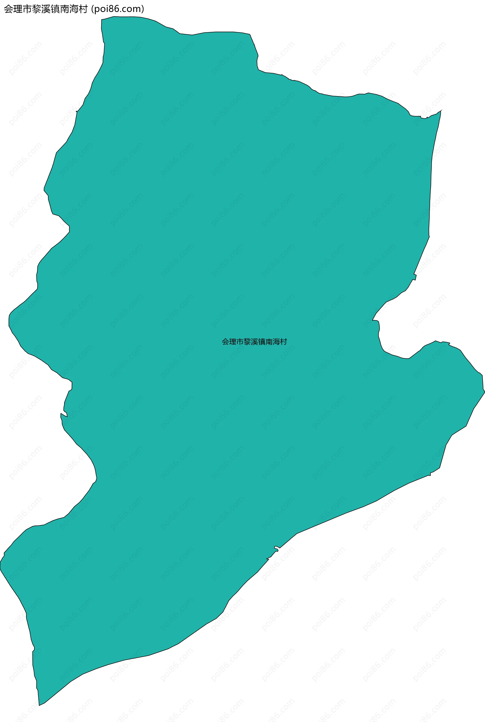 会理市黎溪镇南海村边界地图