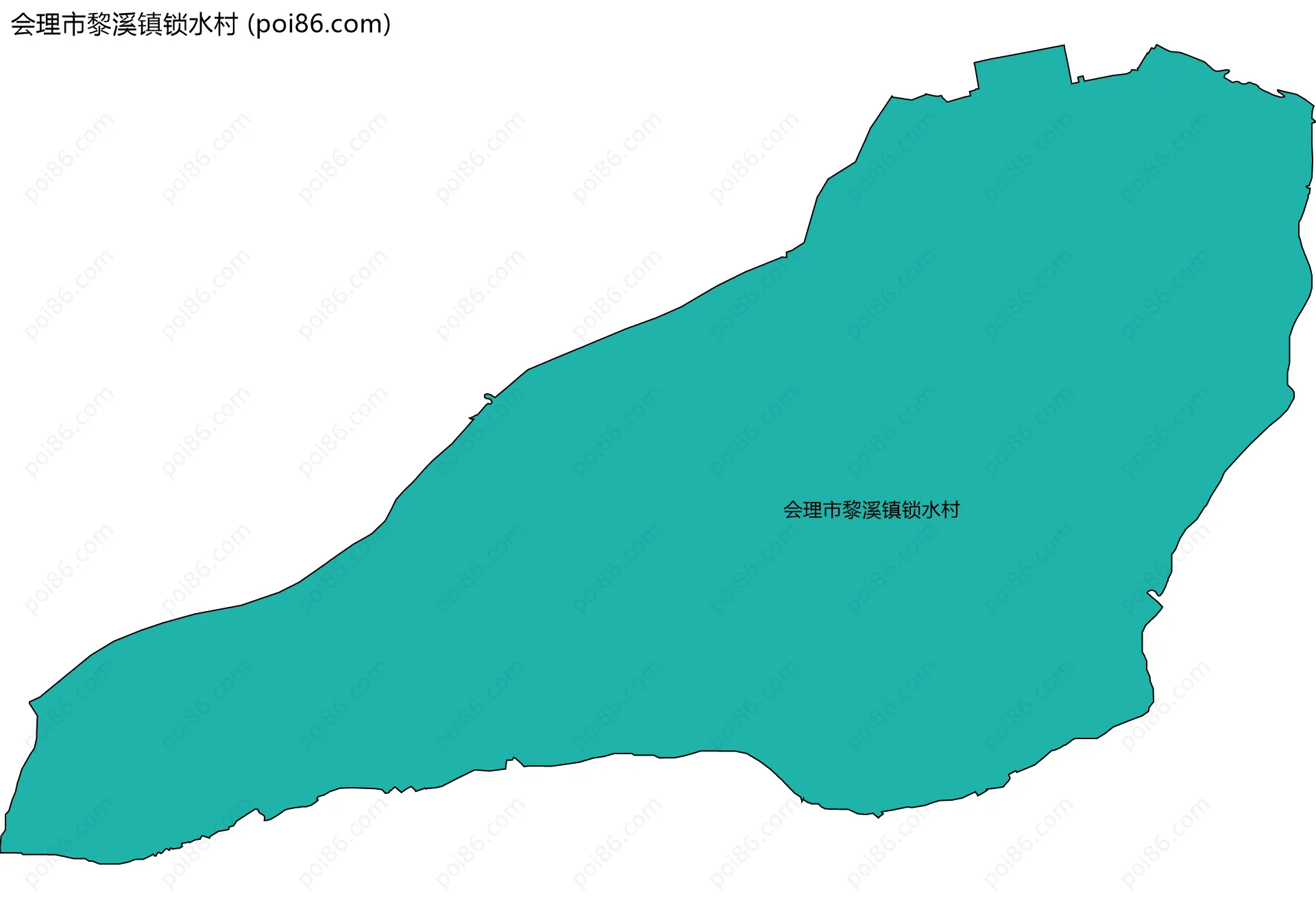 会理市黎溪镇锁水村边界地图