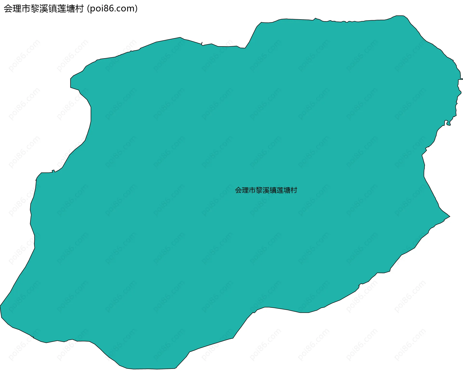 会理市黎溪镇莲塘村边界地图