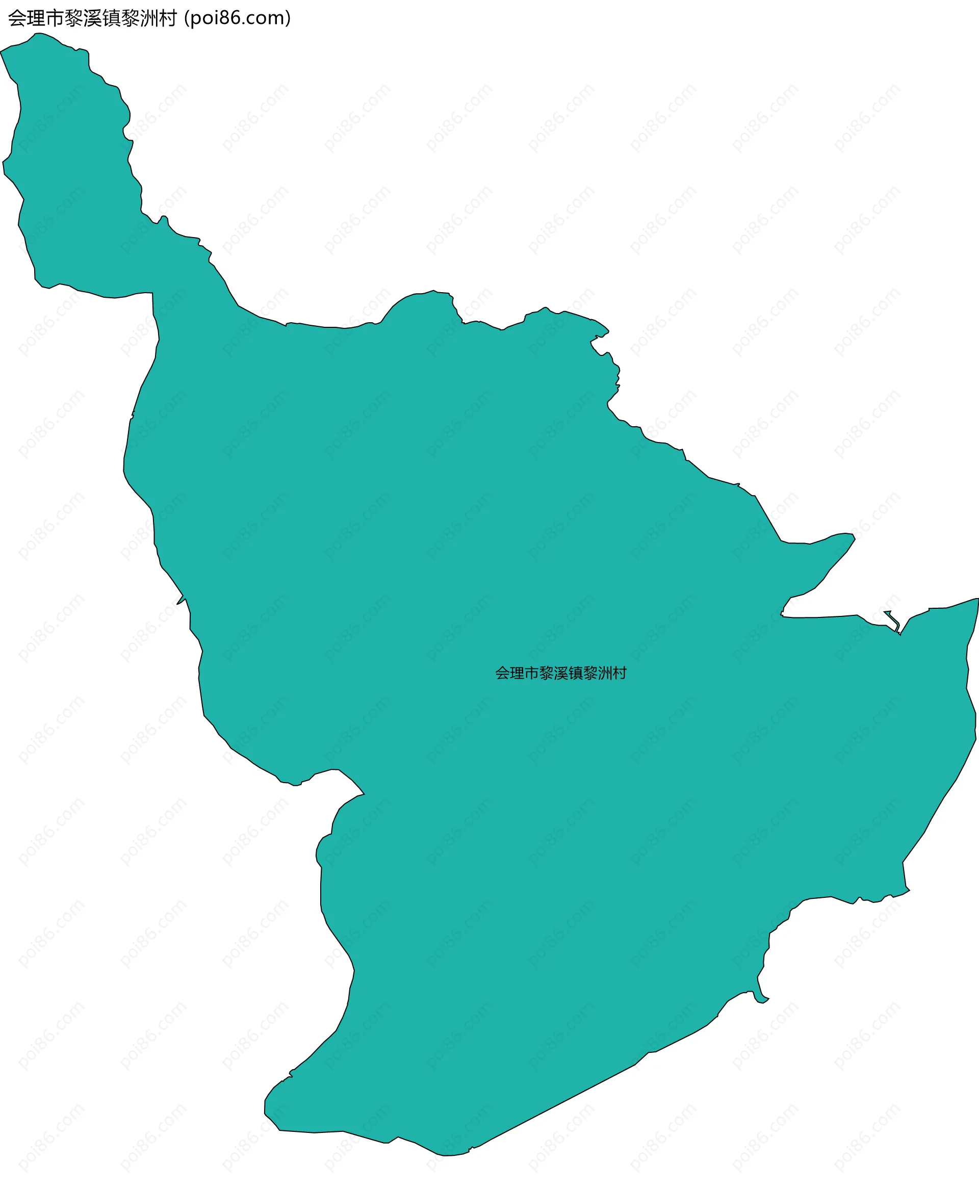 会理市黎溪镇黎洲村边界地图