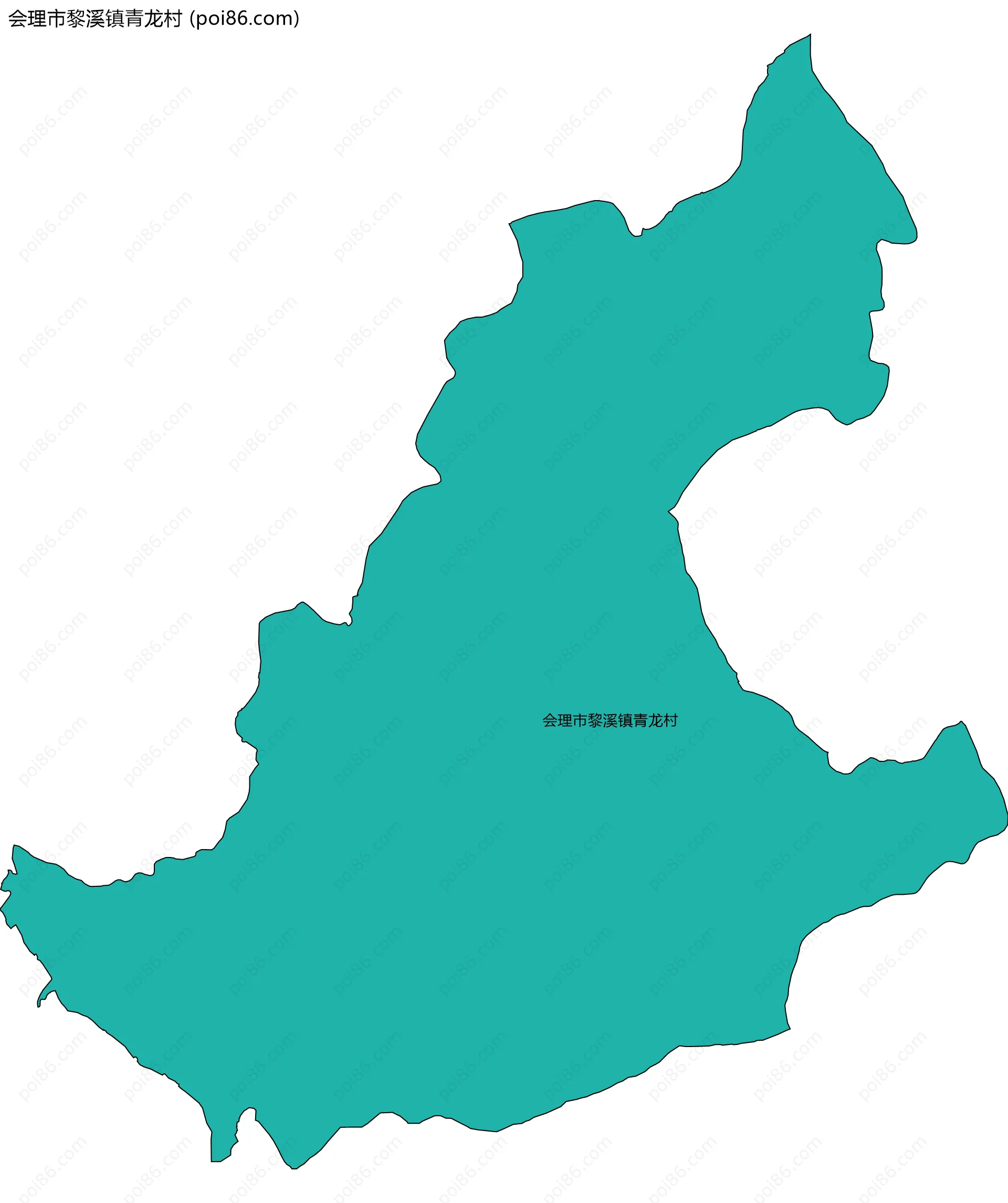 会理市黎溪镇青龙村边界地图