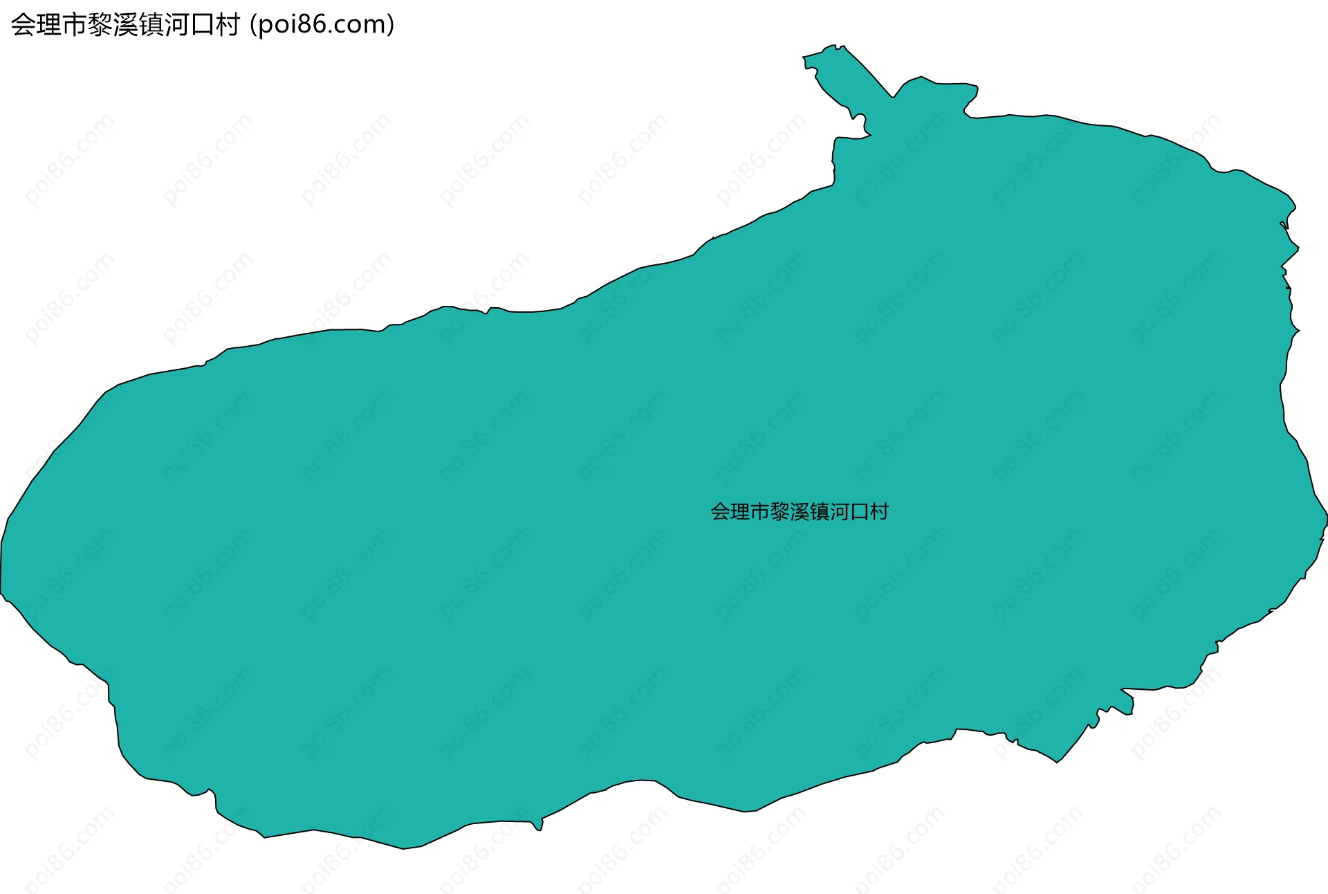 会理市黎溪镇河口村边界地图