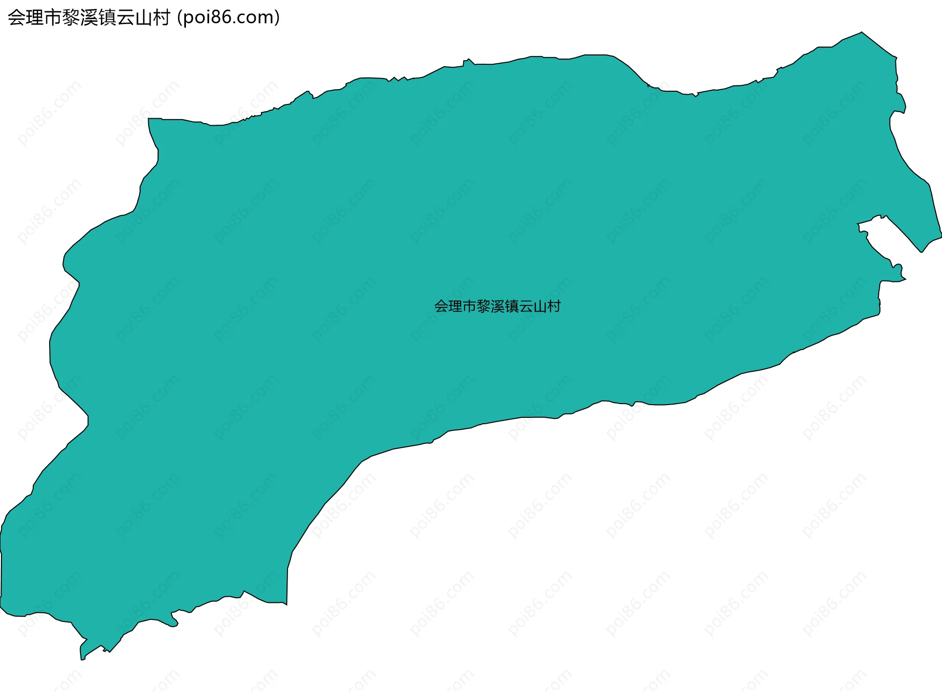 会理市黎溪镇云山村边界地图