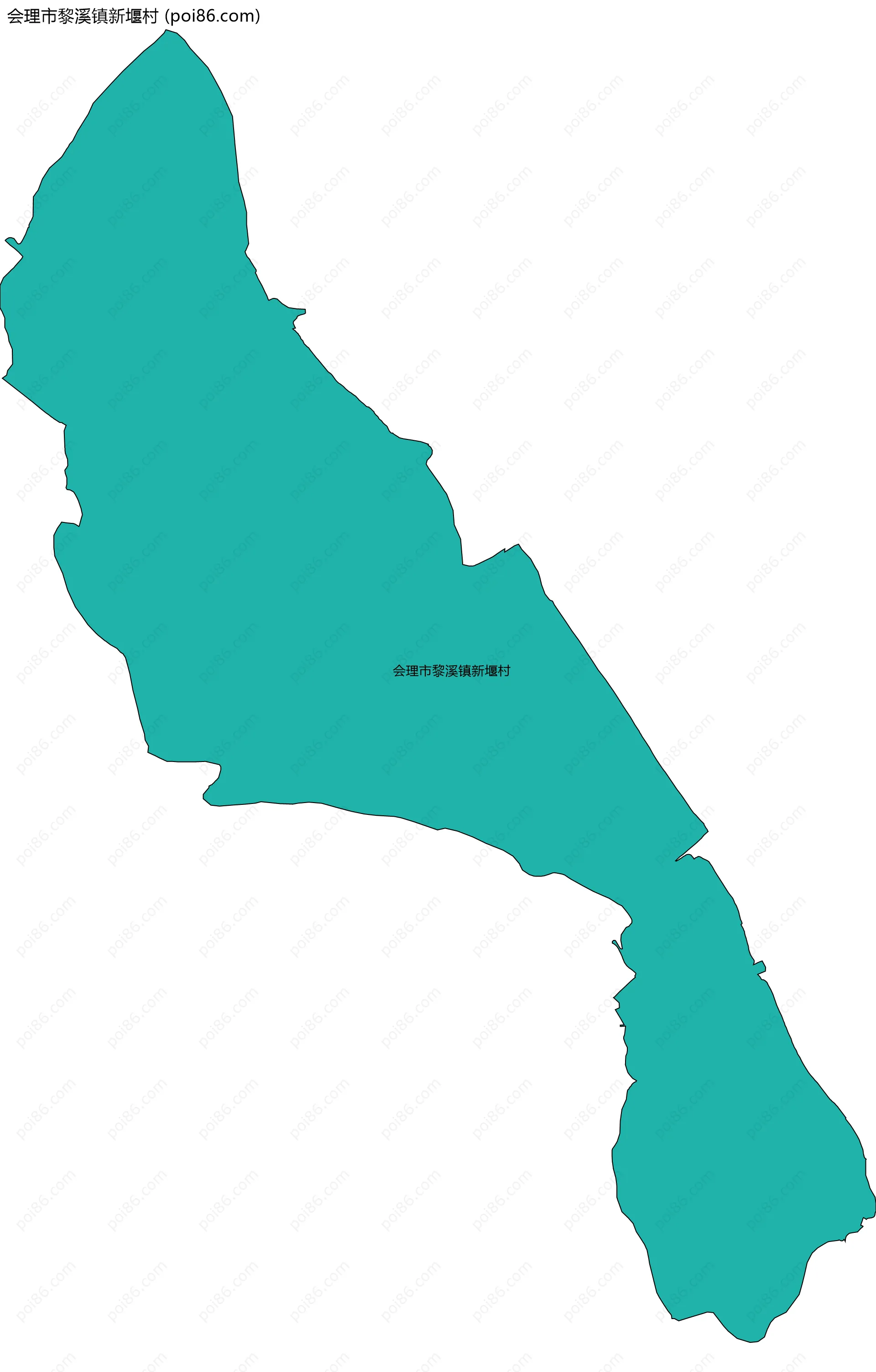 会理市黎溪镇新堰村边界地图