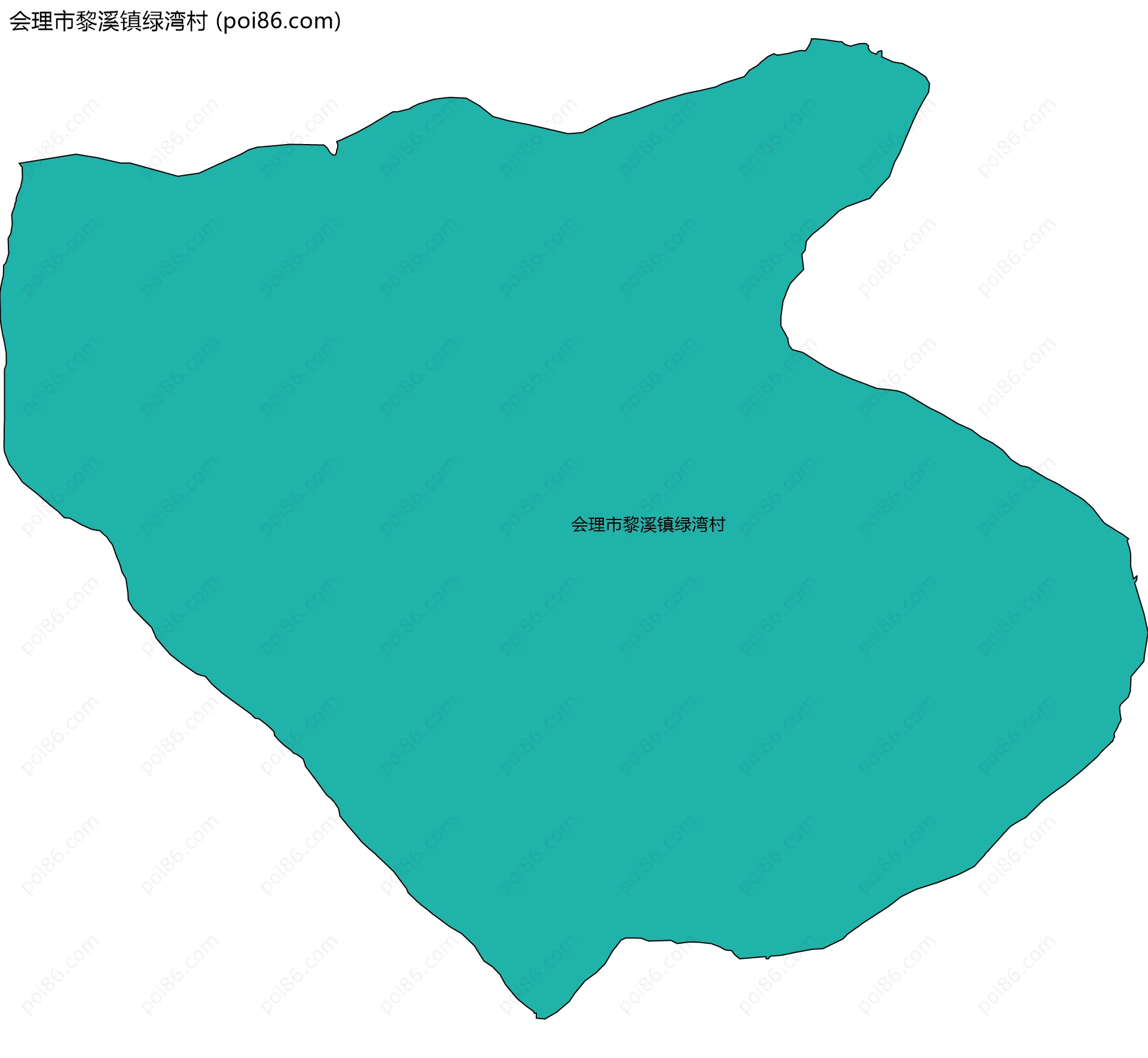 会理市黎溪镇绿湾村边界地图