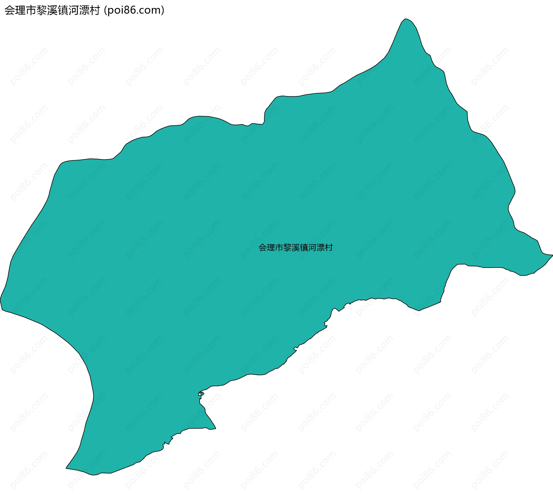 会理市黎溪镇河漂村边界地图