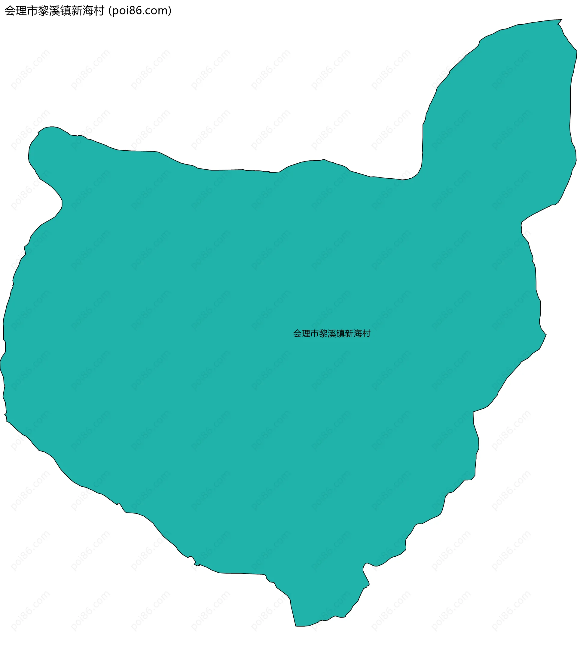 会理市黎溪镇新海村边界地图