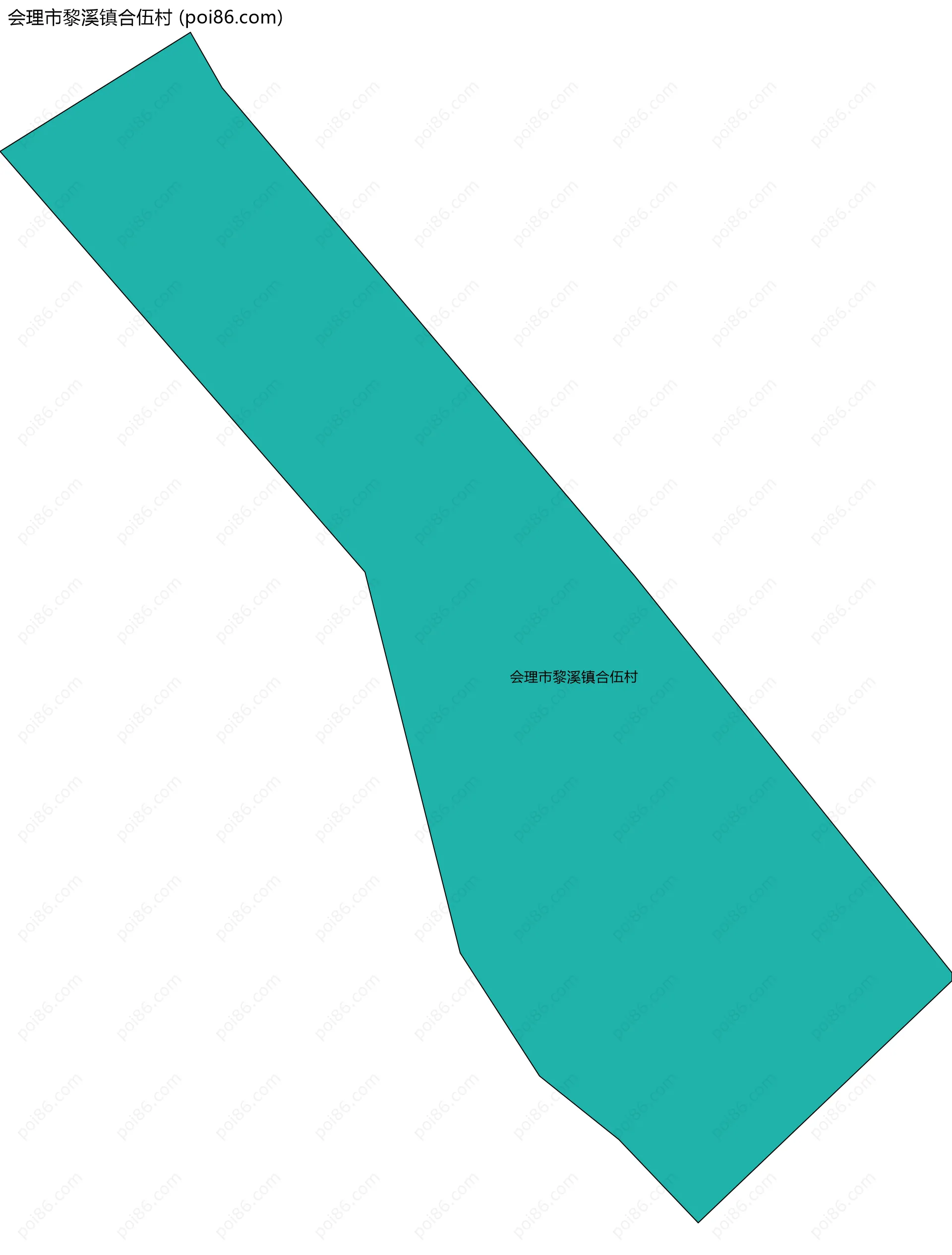 会理市黎溪镇合伍村边界地图