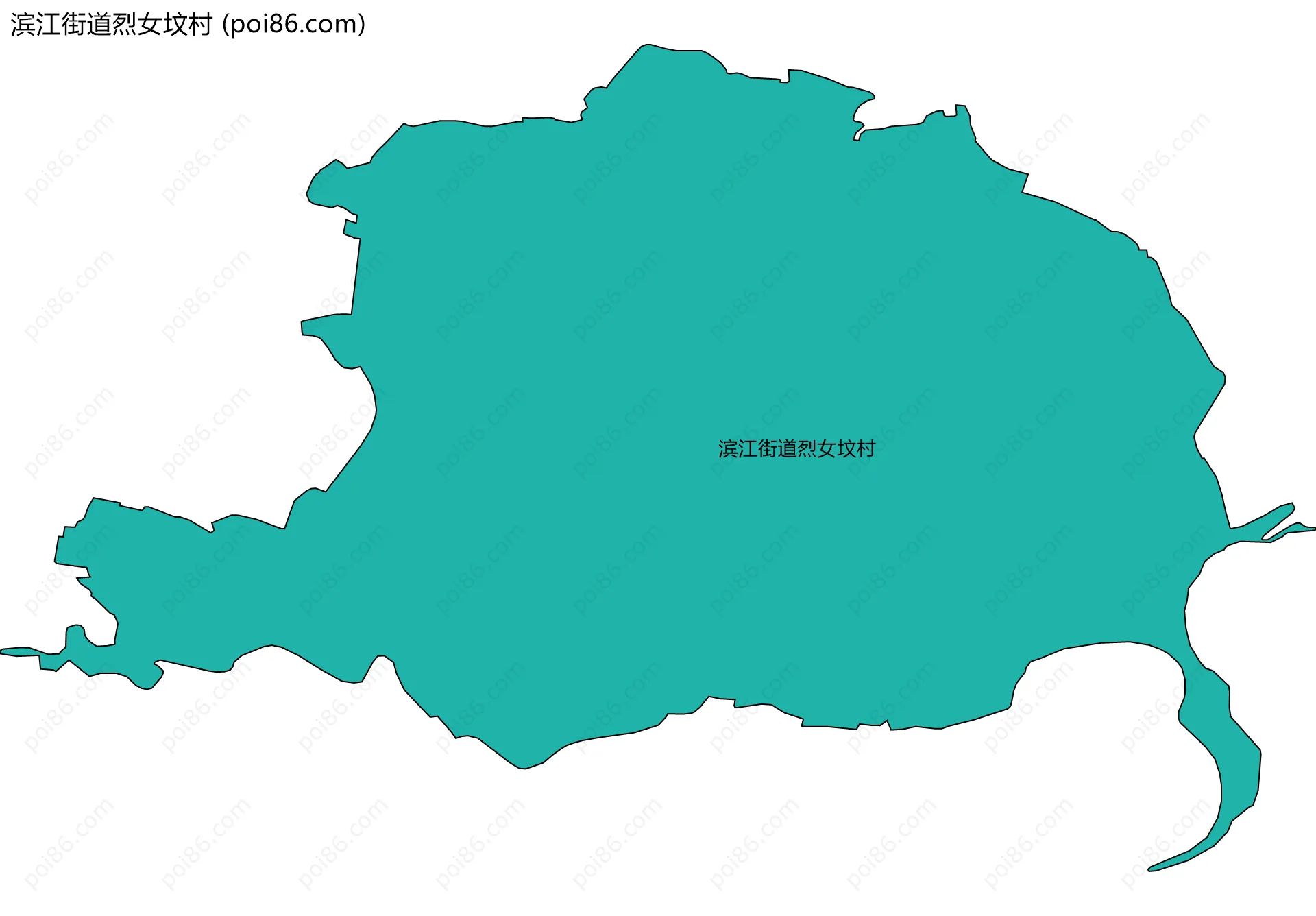 滨江街道烈女坟村边界地图