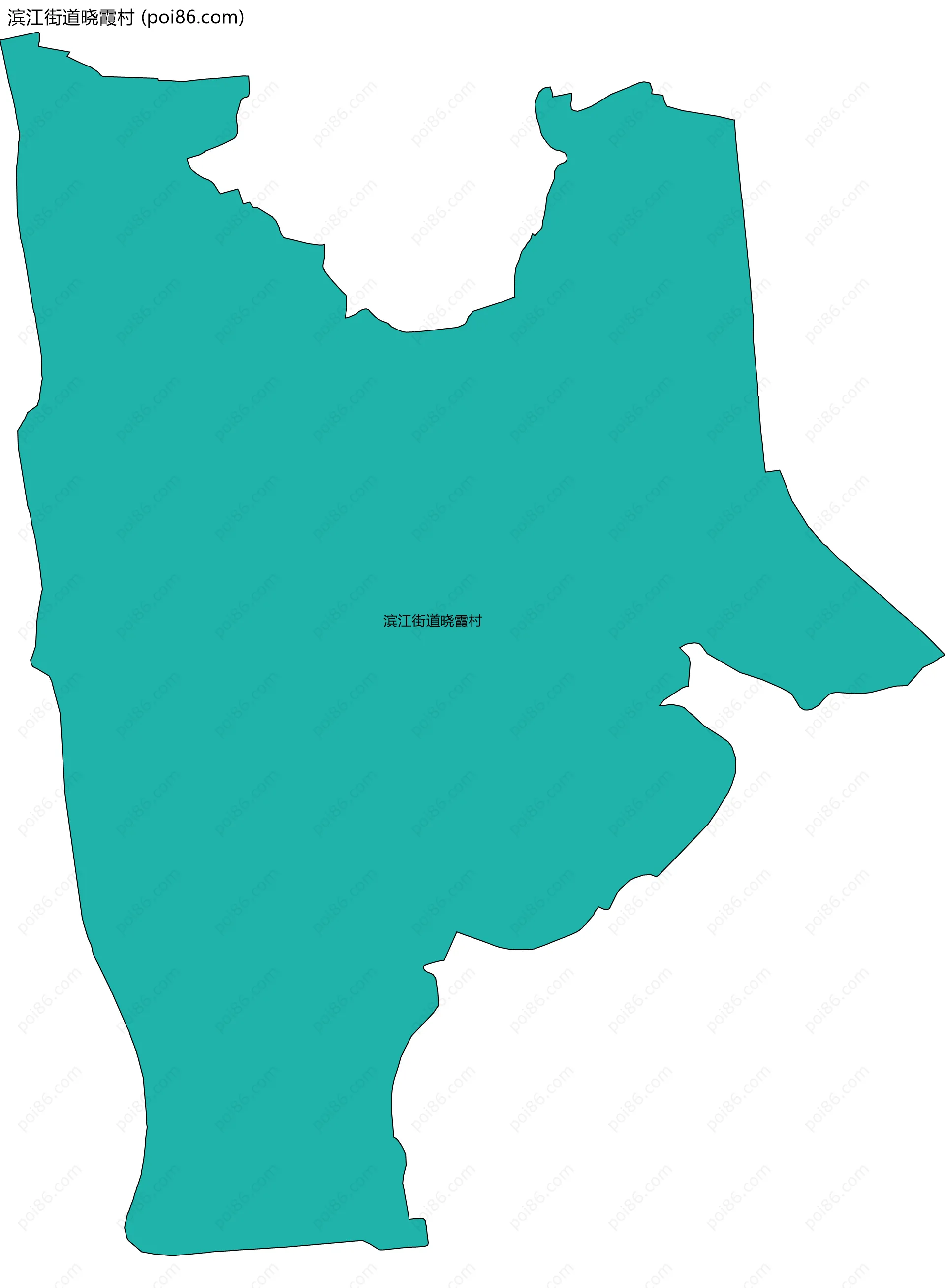 滨江街道晓霞村边界地图