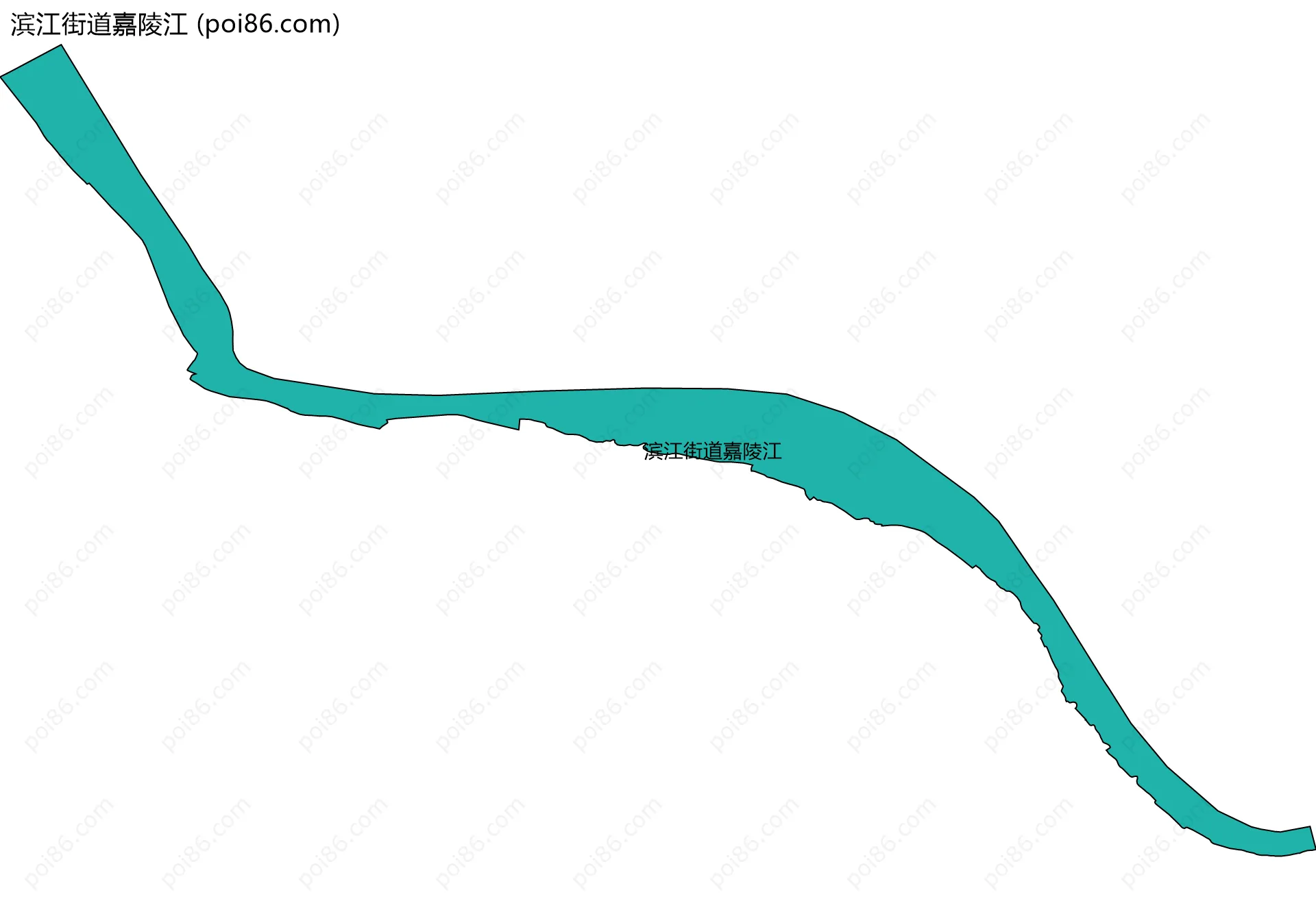 滨江街道嘉陵江边界地图