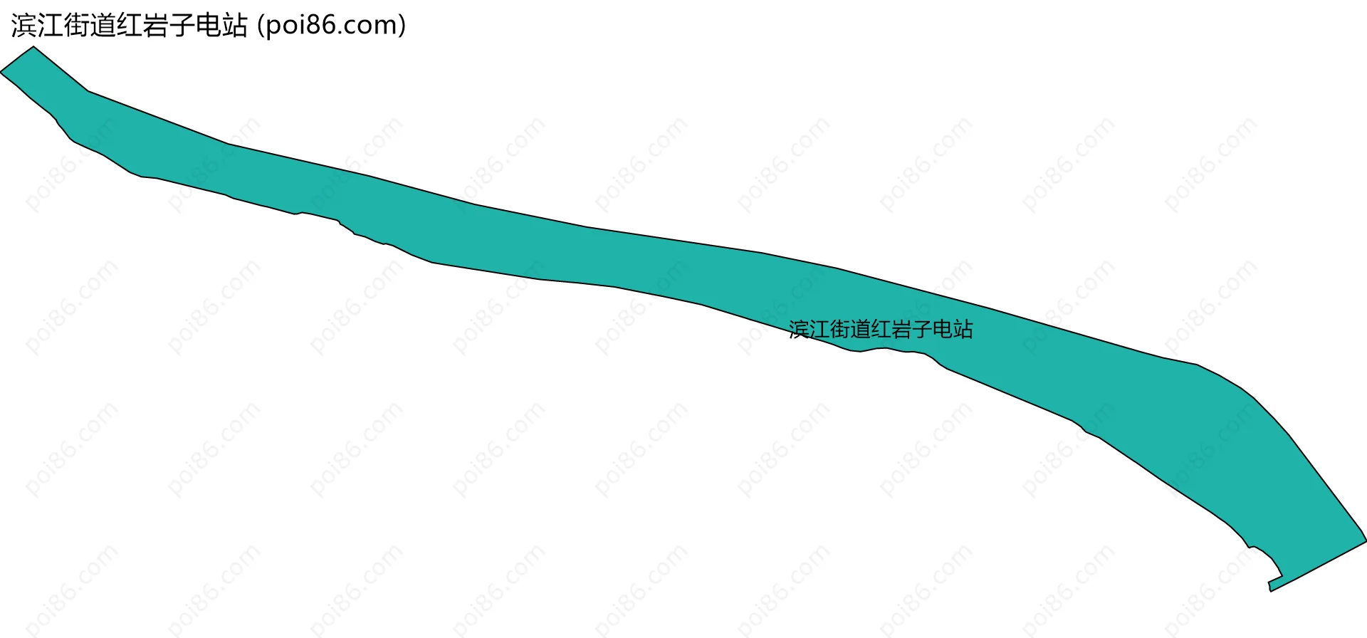 滨江街道红岩子电站边界地图