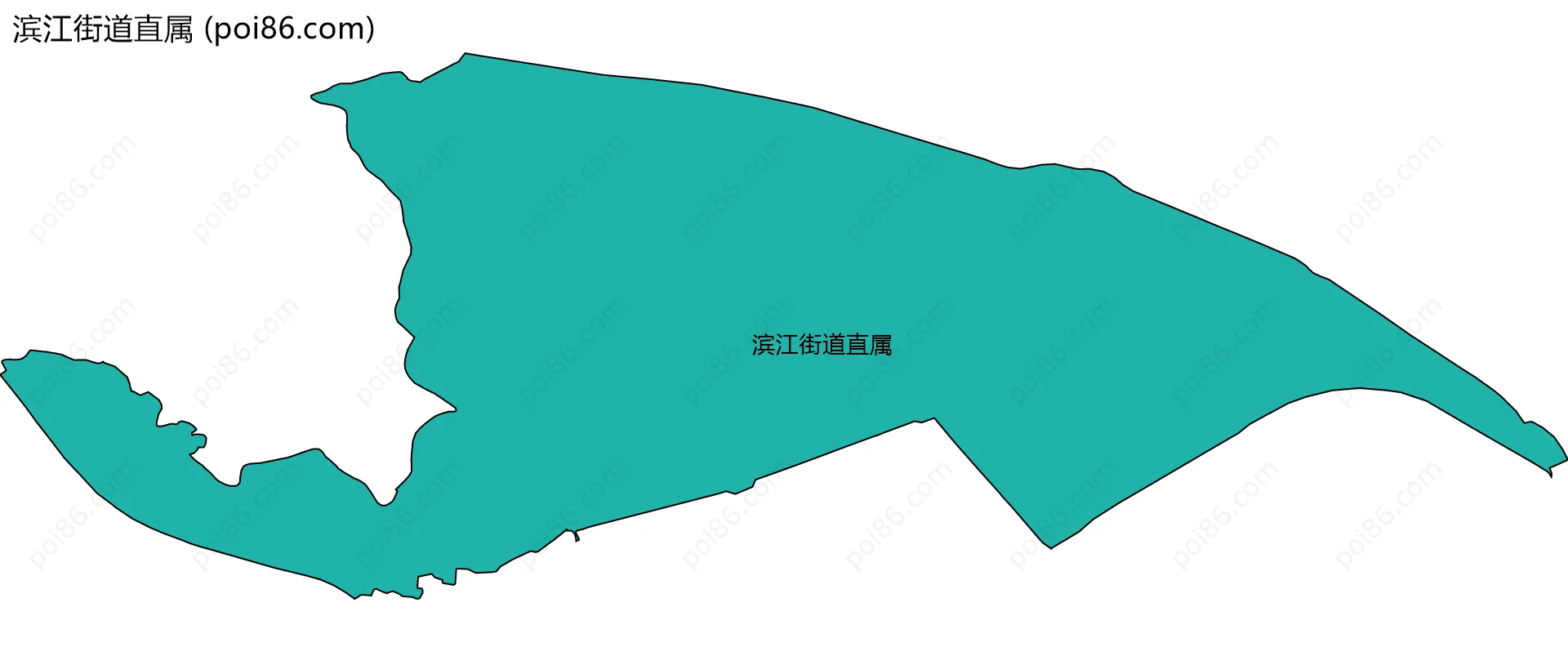 滨江街道直属边界地图