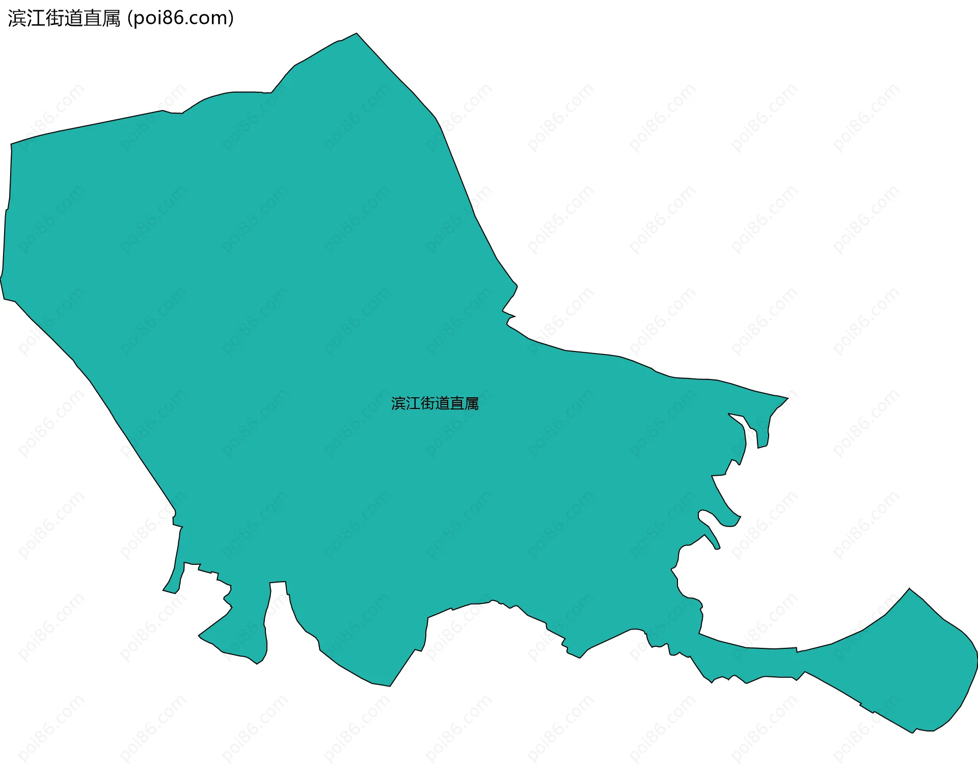 滨江街道直属边界地图